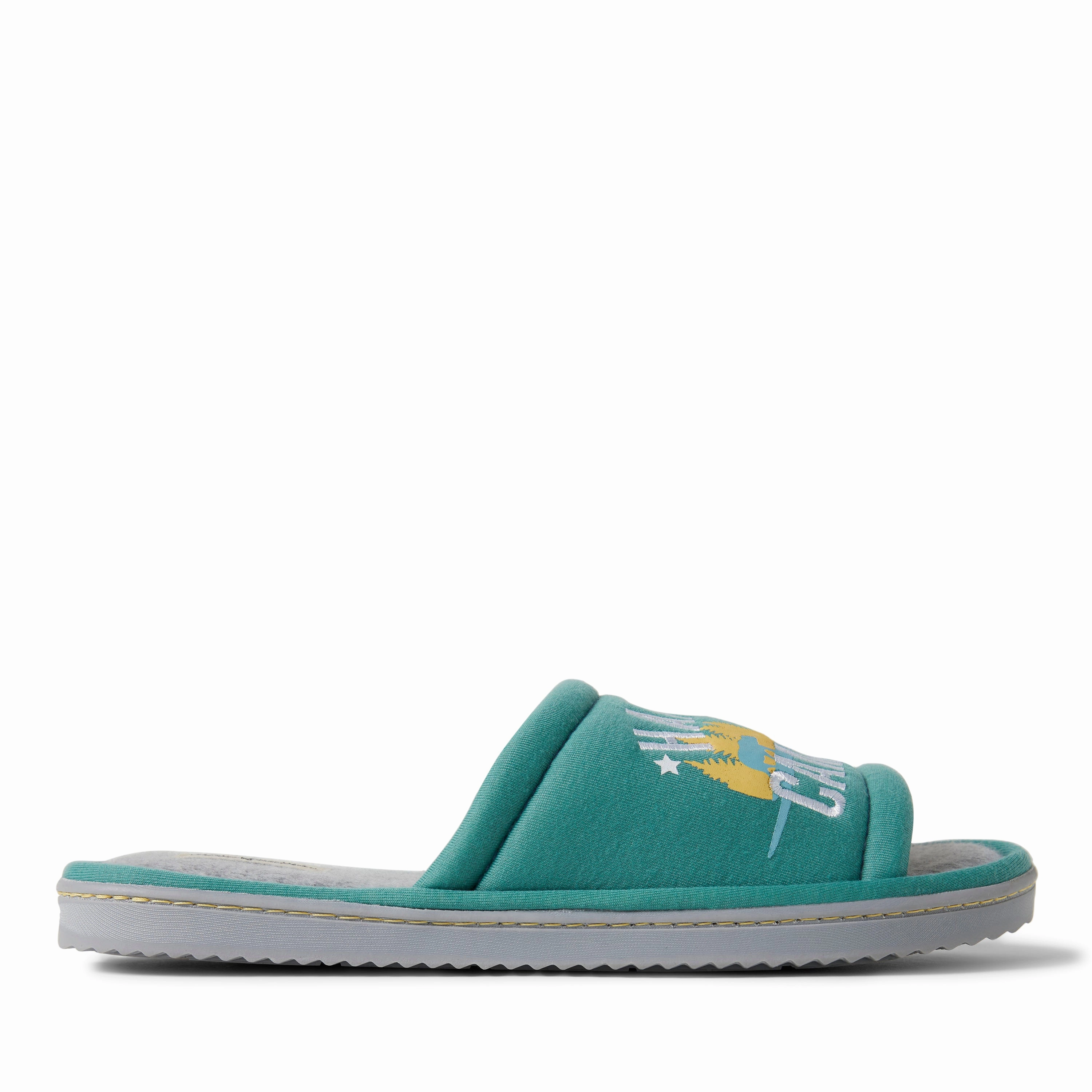 Dearfoams Mens Mens Lennox Sweatshirt Camp Slide Slipper