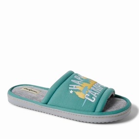 Dearfoams Mens Mens Lennox Sweatshirt Camp Slide Slipper Mens Slippers clearance sale