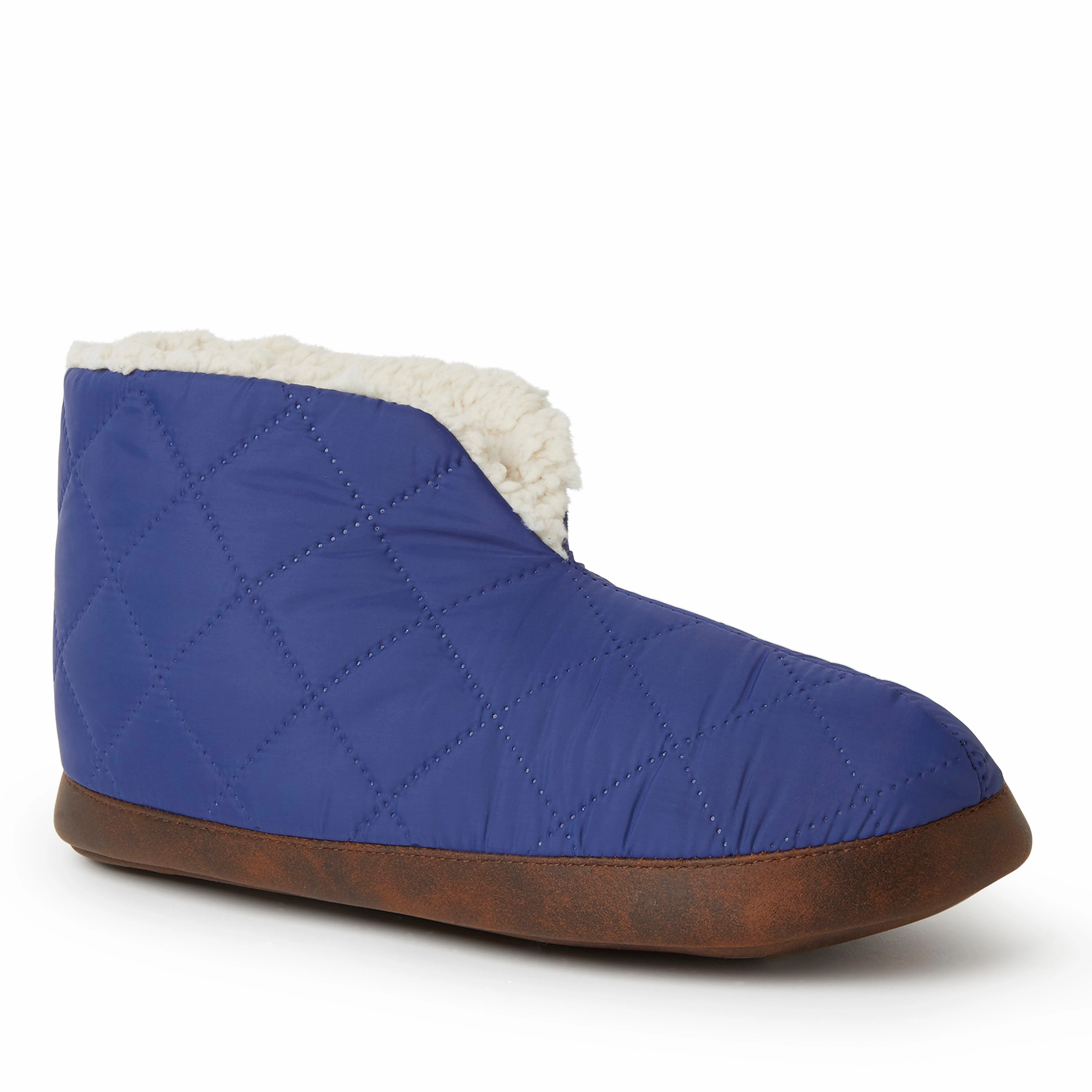 Dearfoams Mens Original Quilted Nylon Warm Up Bootie
