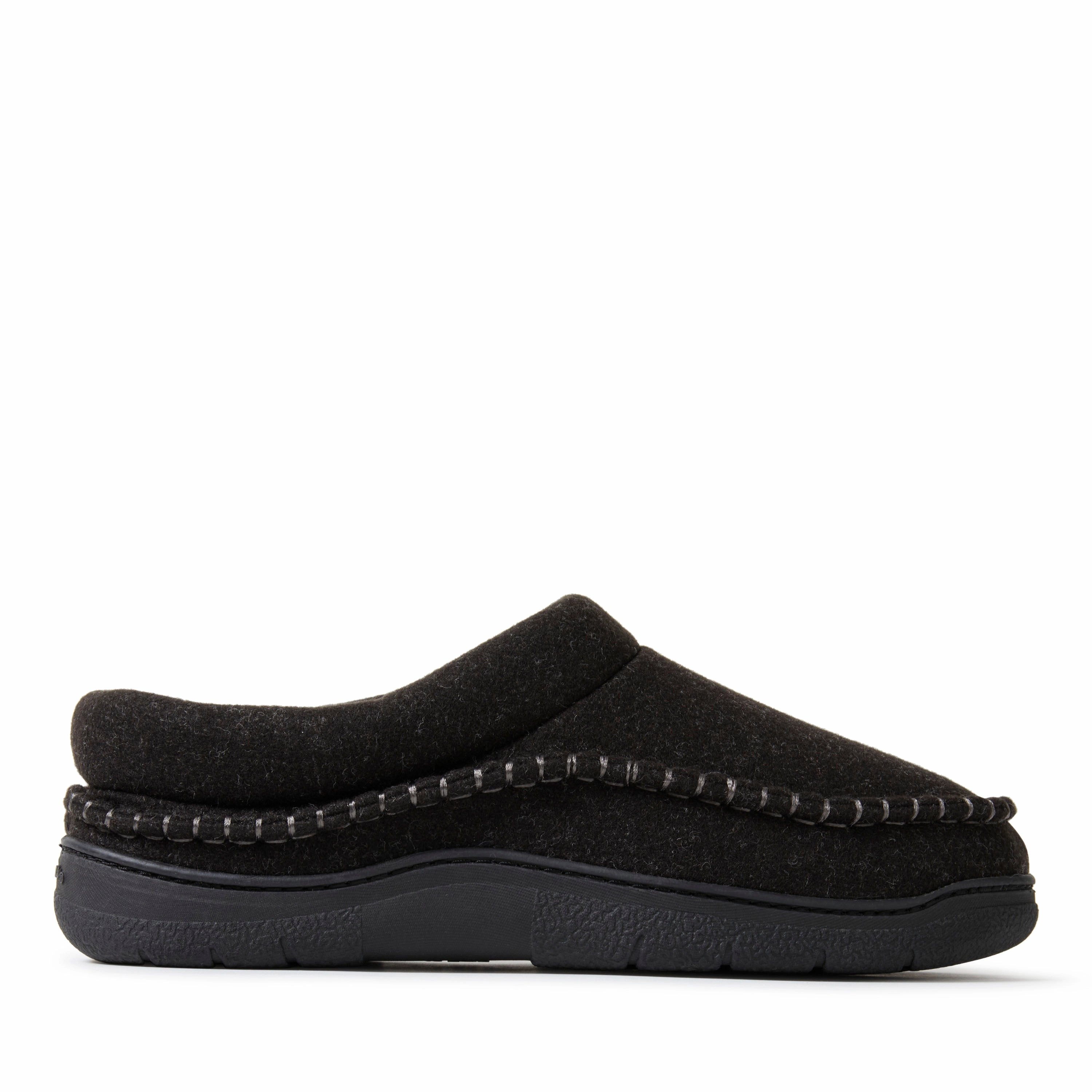 Dearfoams Mens Thompson Wool Blend Clog w/ Whipstitch