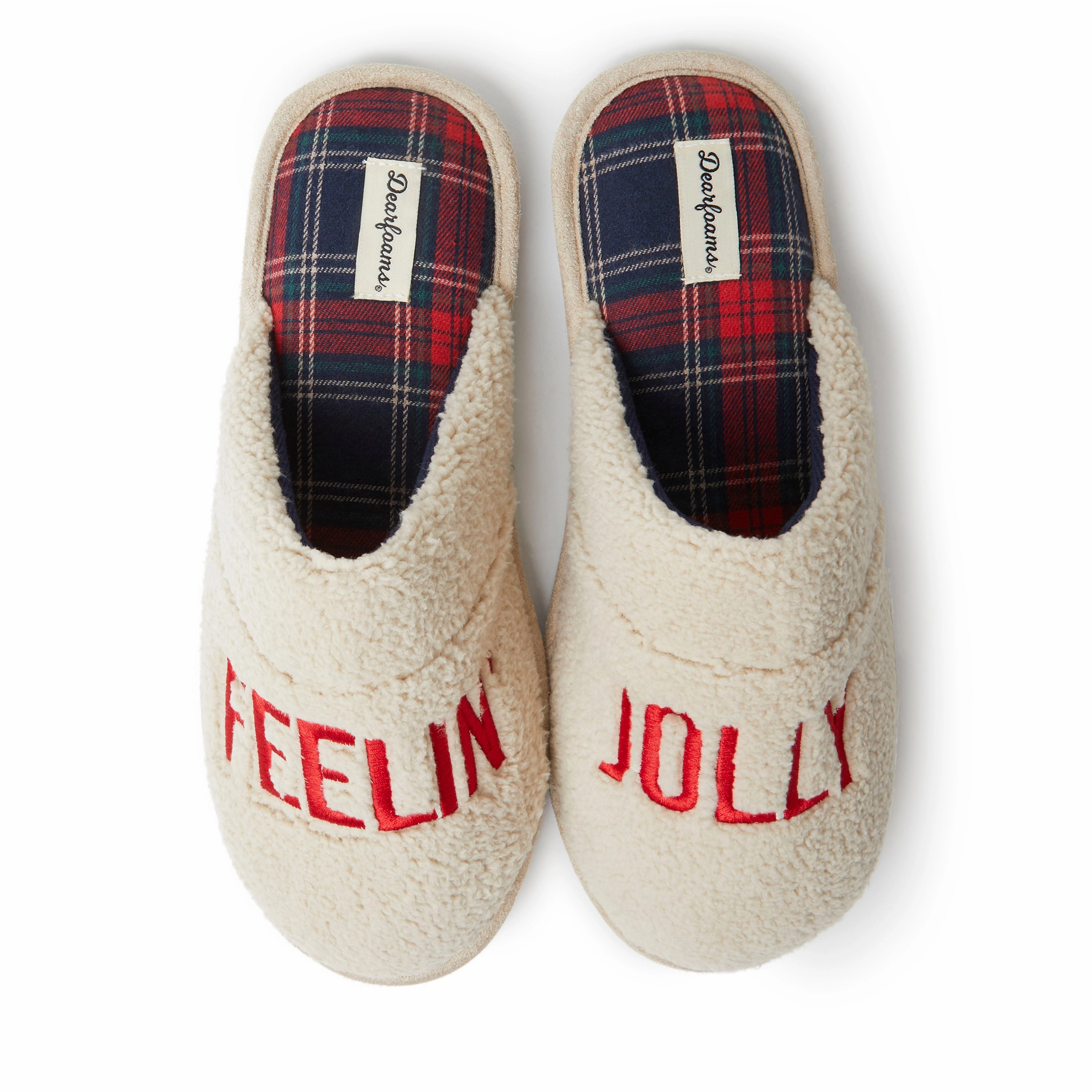 Dearfoams Mens Tyler Holiday Scuff Mens Slippers clearance sale