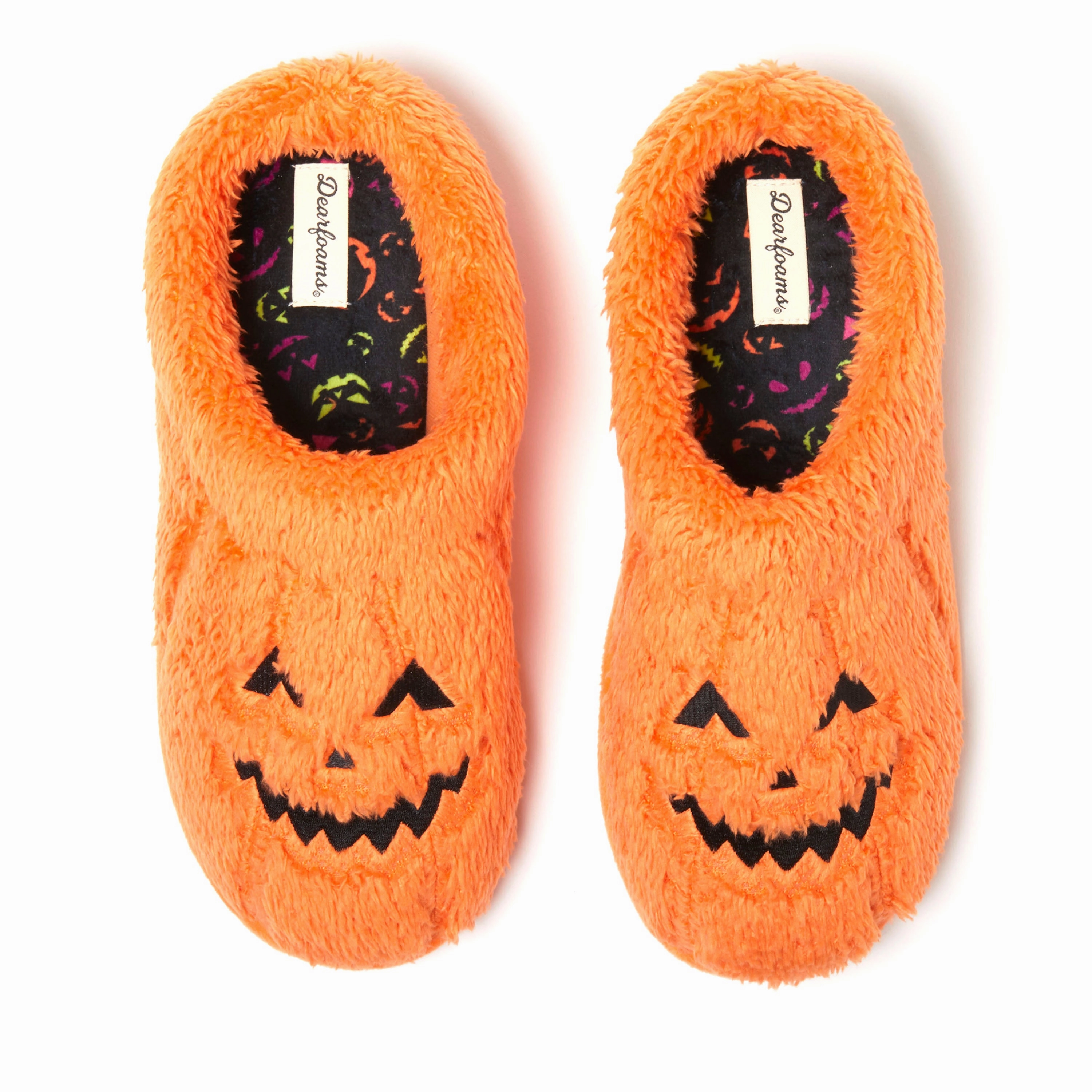Dearfoams Unisex Jack-O-Lantern Clog Slipper Cozy Womens Slippers discount