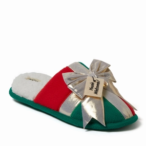 Dearfoams Unisex Novelty Holiday Christmas Scuff Slipper Mens Slippers clearance sale