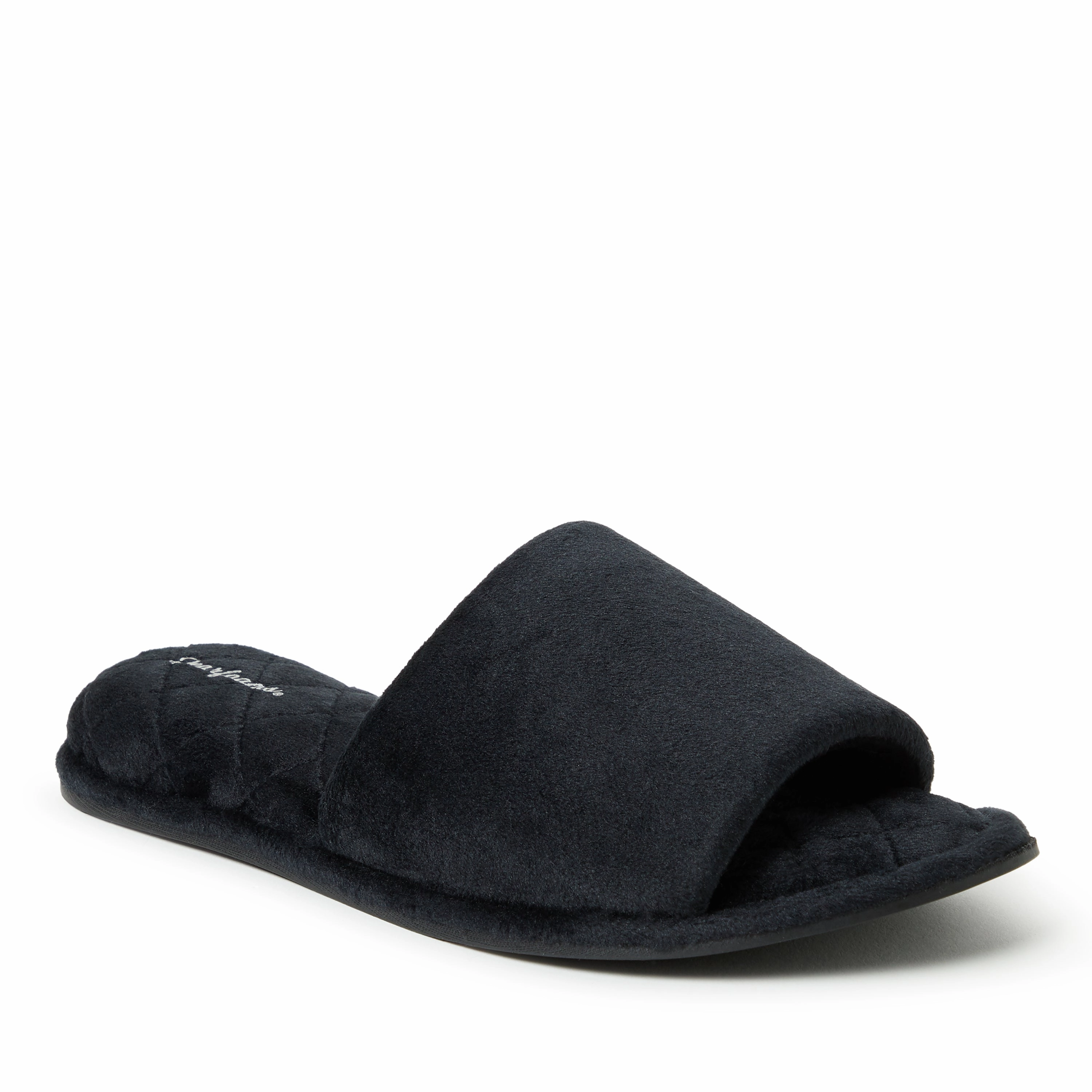 Dearfoams Women's Beatrice Microfiber Velour Slide Slippers