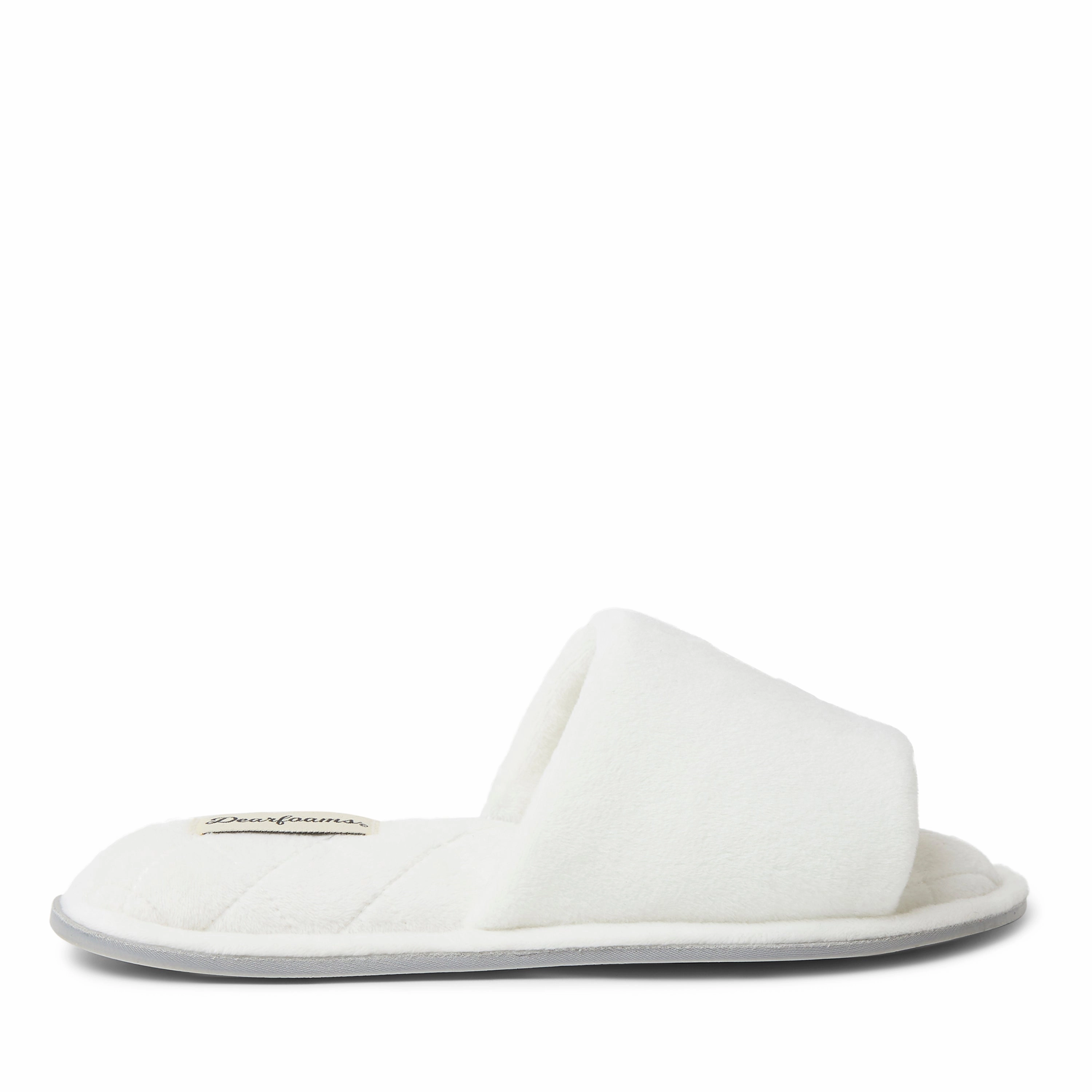 Dearfoams Women's Beatrice Microfiber Velour Slide Slippers