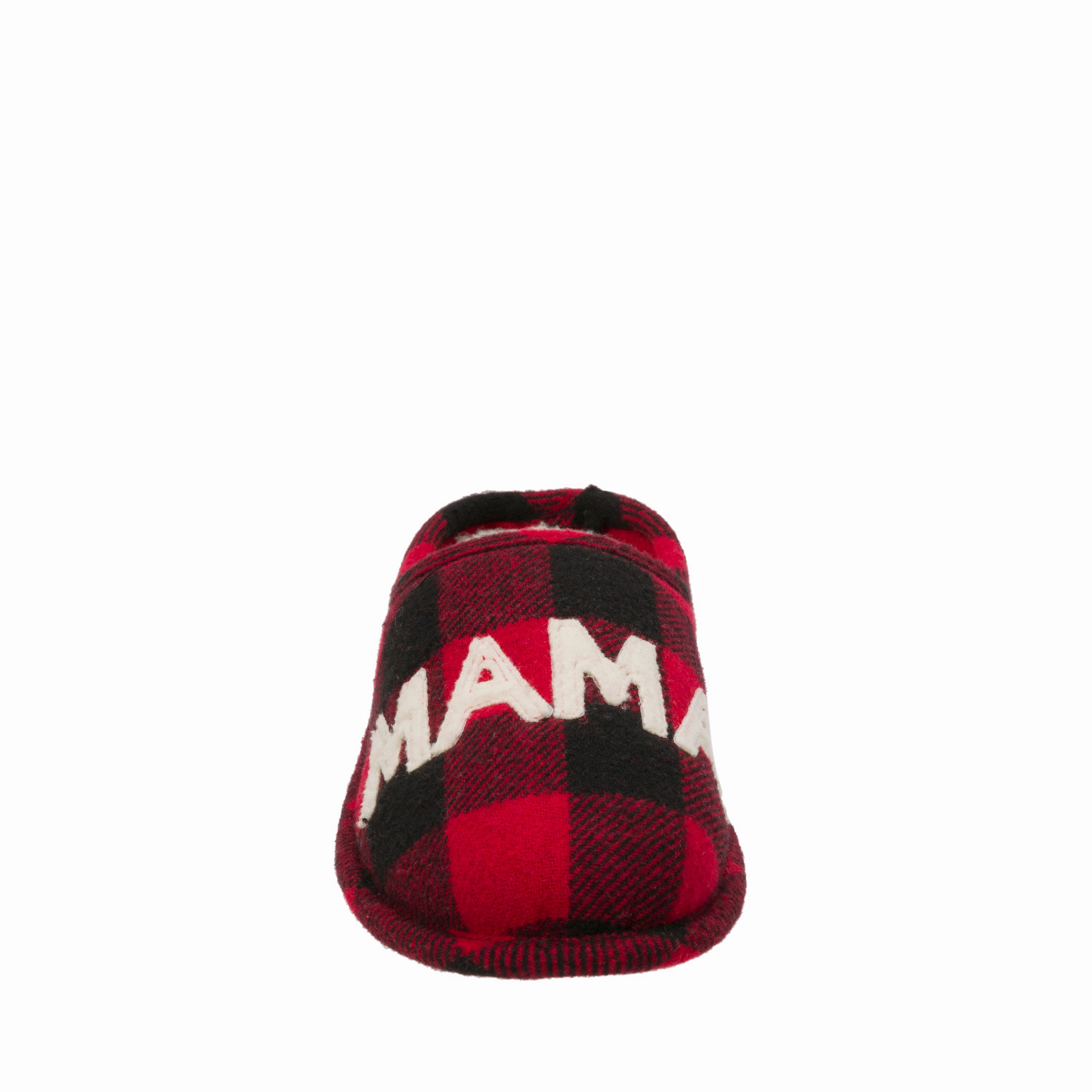 Dearfoams Women's Buffalo Check Mama Bear Clog Slippers
