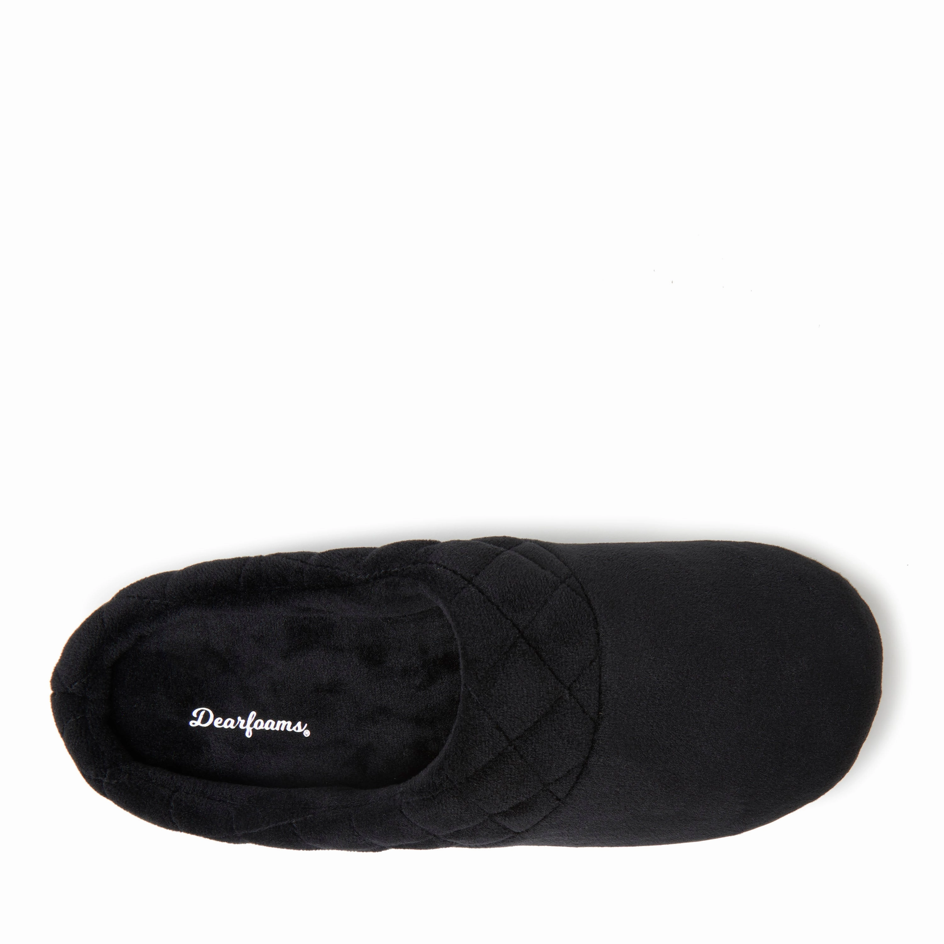 Dearfoams Women's Darcy Quilted Cuff Velour Clog Slipper