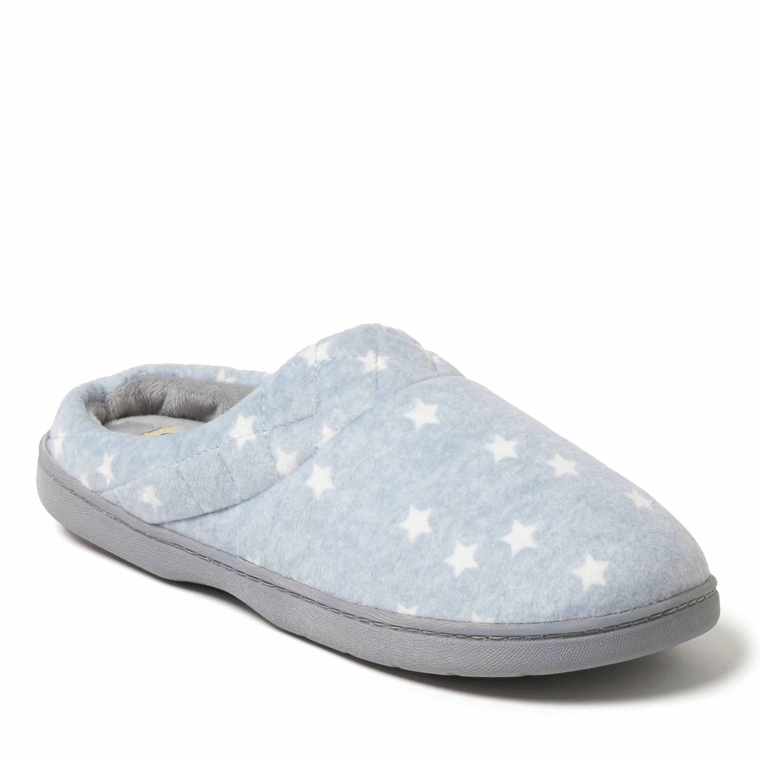 Dearfoams Women's Darcy Quilted Cuff Velour Clog Slipper