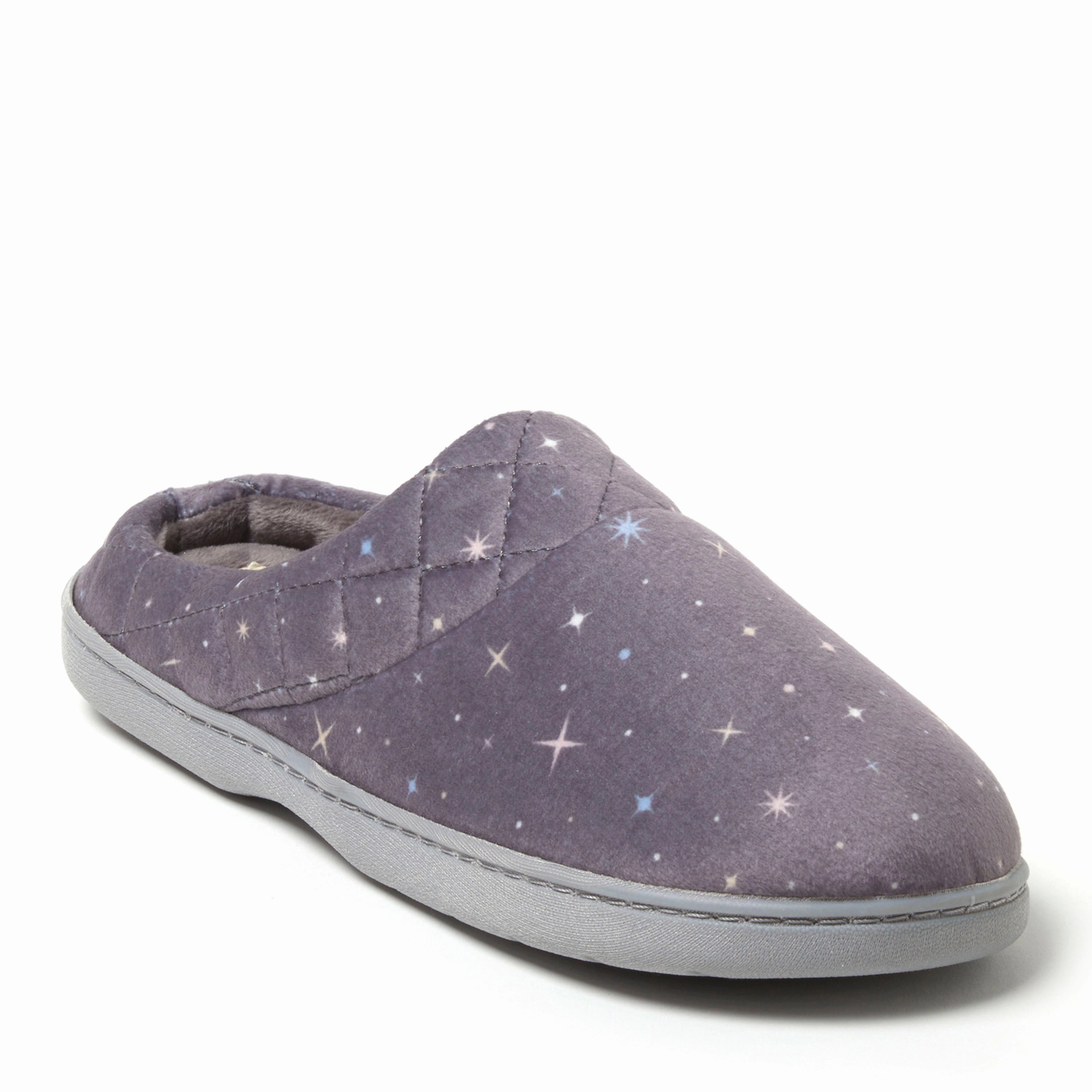 Dearfoams Women's Darcy Quilted Cuff Velour Clog Slipper
