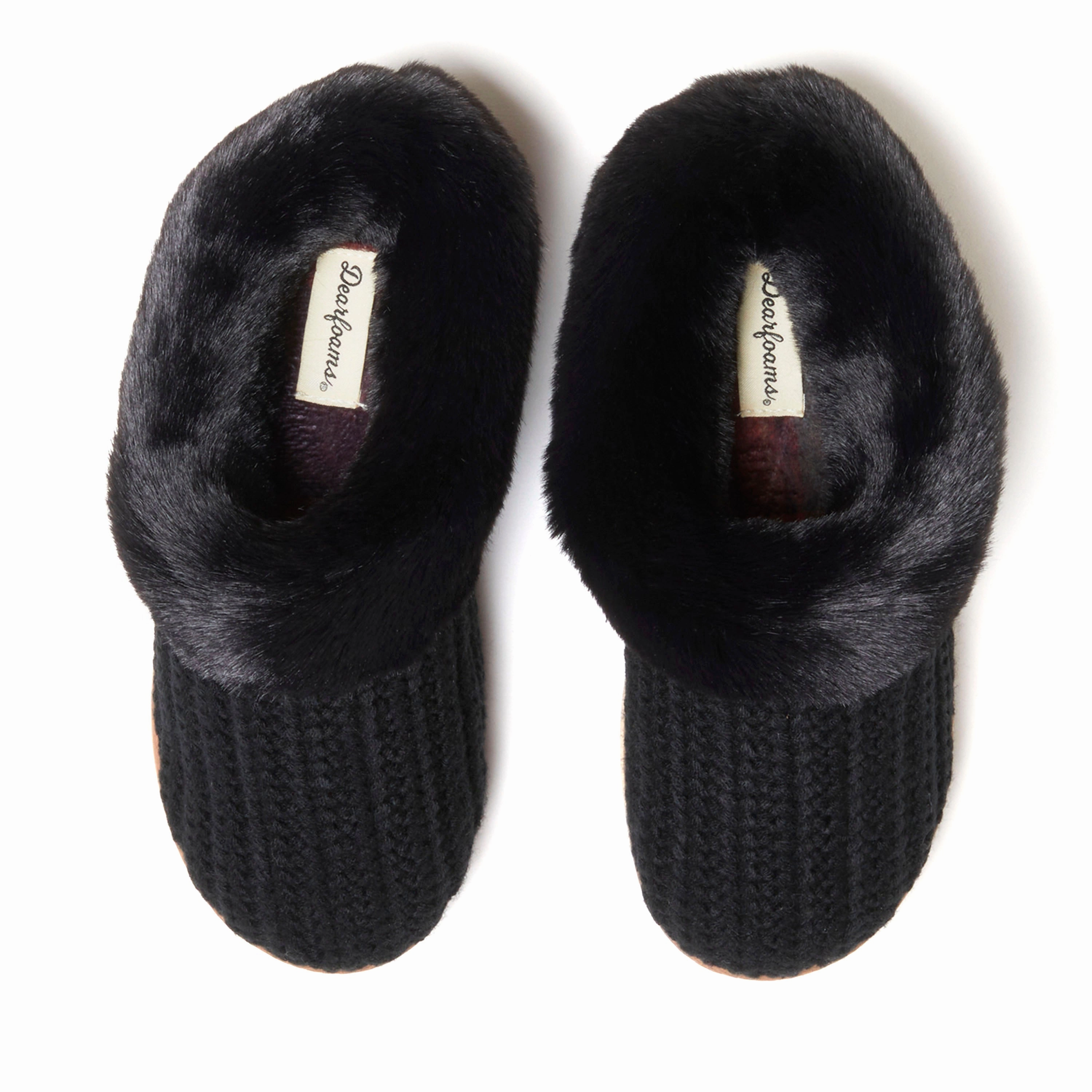 Dearfoams Women's Hannah Festive Knit Clog Slipper