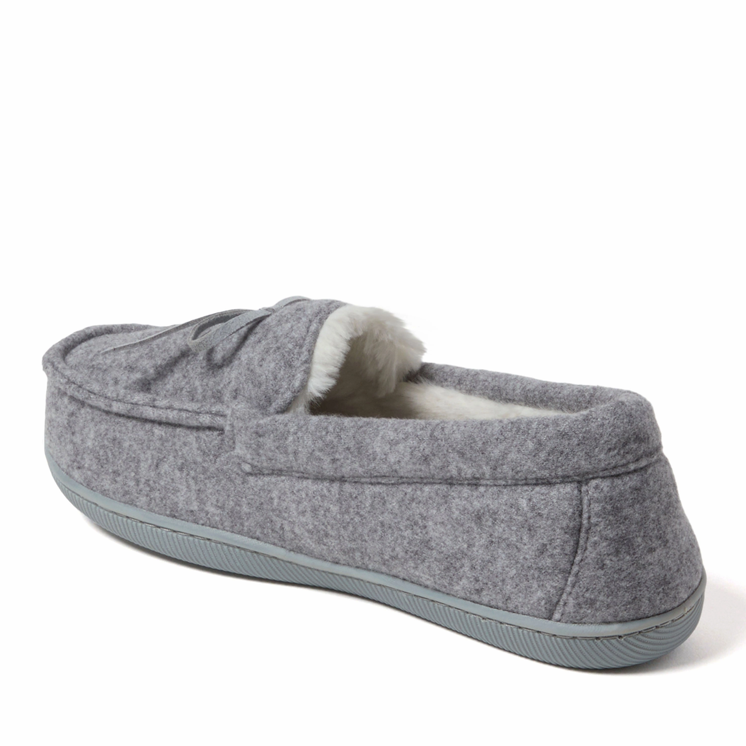 Dearfoams Women's Hayes Soft Knit Moccasin House Shoe Slipper