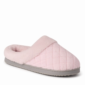 Dearfoams Women's Libby Quilted Terry Clog Slipper Cozy Womens Slippers discount