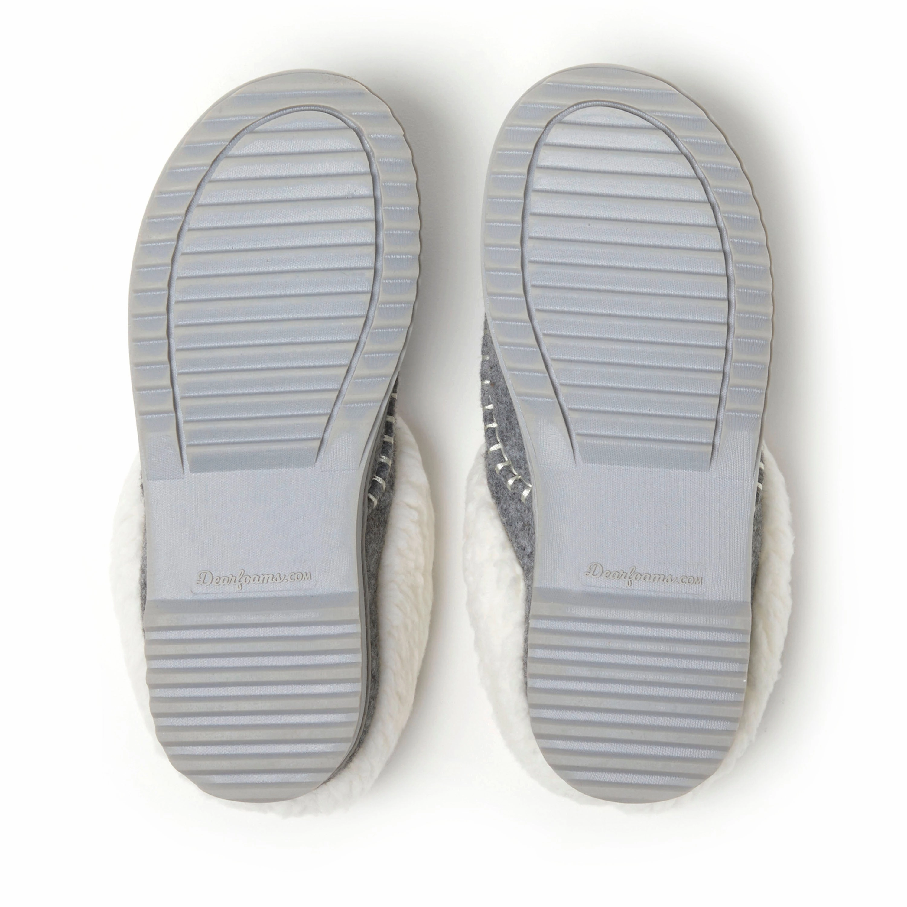 Dearfoams Women's Nyla Felted Plaid Moccasin Toe Clog Slipper