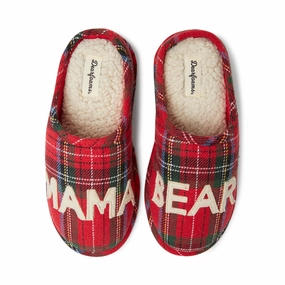 Dearfoams Women's Plaid Mama Bear Mom Clog House Slipper Cozy Womens Slippers discount