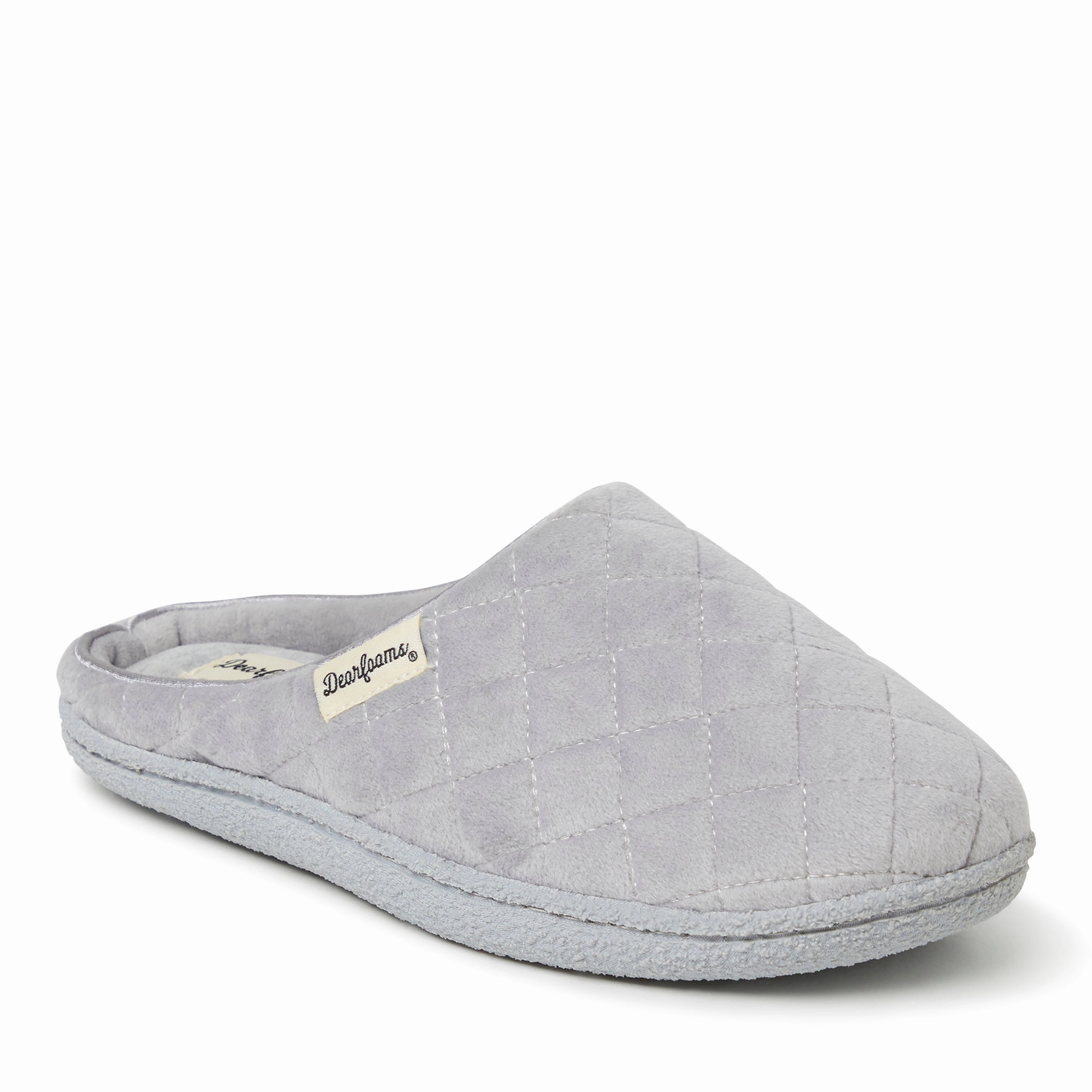 Dearfoams Women's Quilted Velour Clog House Slipper Cozy Womens Slippers discount