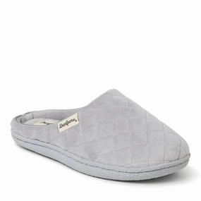 Dearfoams Women's Quilted Velour Clog House Slipper Cozy Womens Slippers discount