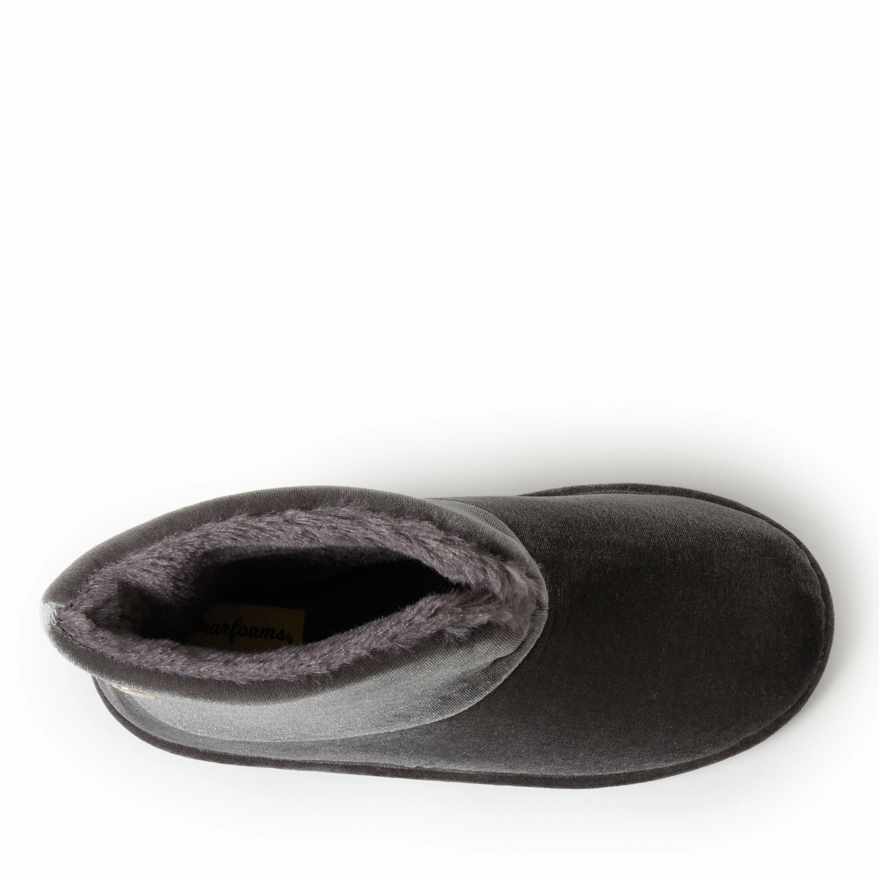 Dearfoams Women's Sara Shiny Velour Bootie Slippers
