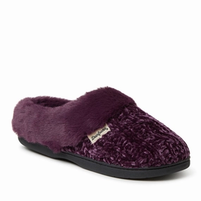 Dearfoams Womens Claire Cable Knit Chenille Clog Slipper Cozy Womens Slippers discount