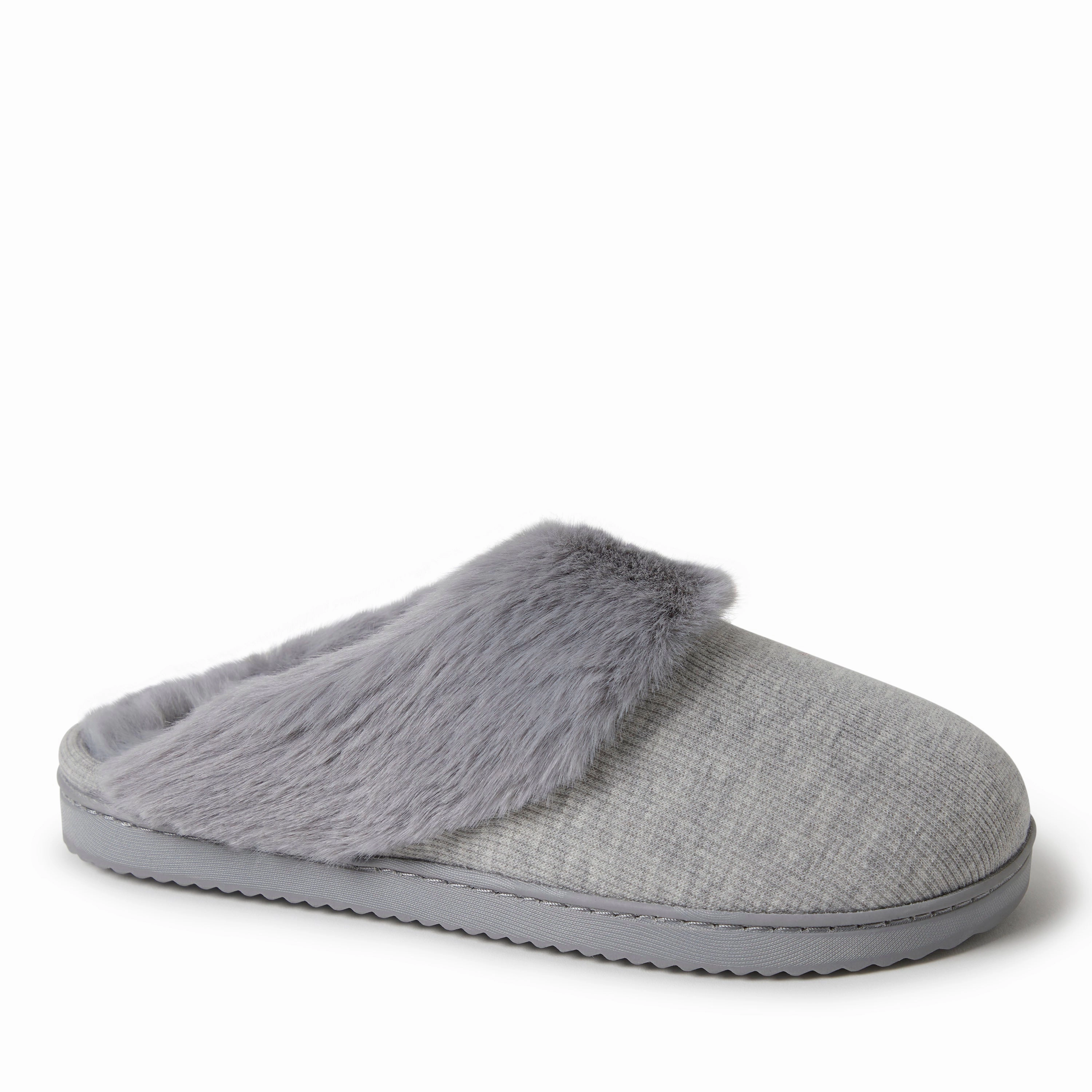 Dearfoams Womens Dahlia Rib Knit Scuff Cozy Womens Slippers discount