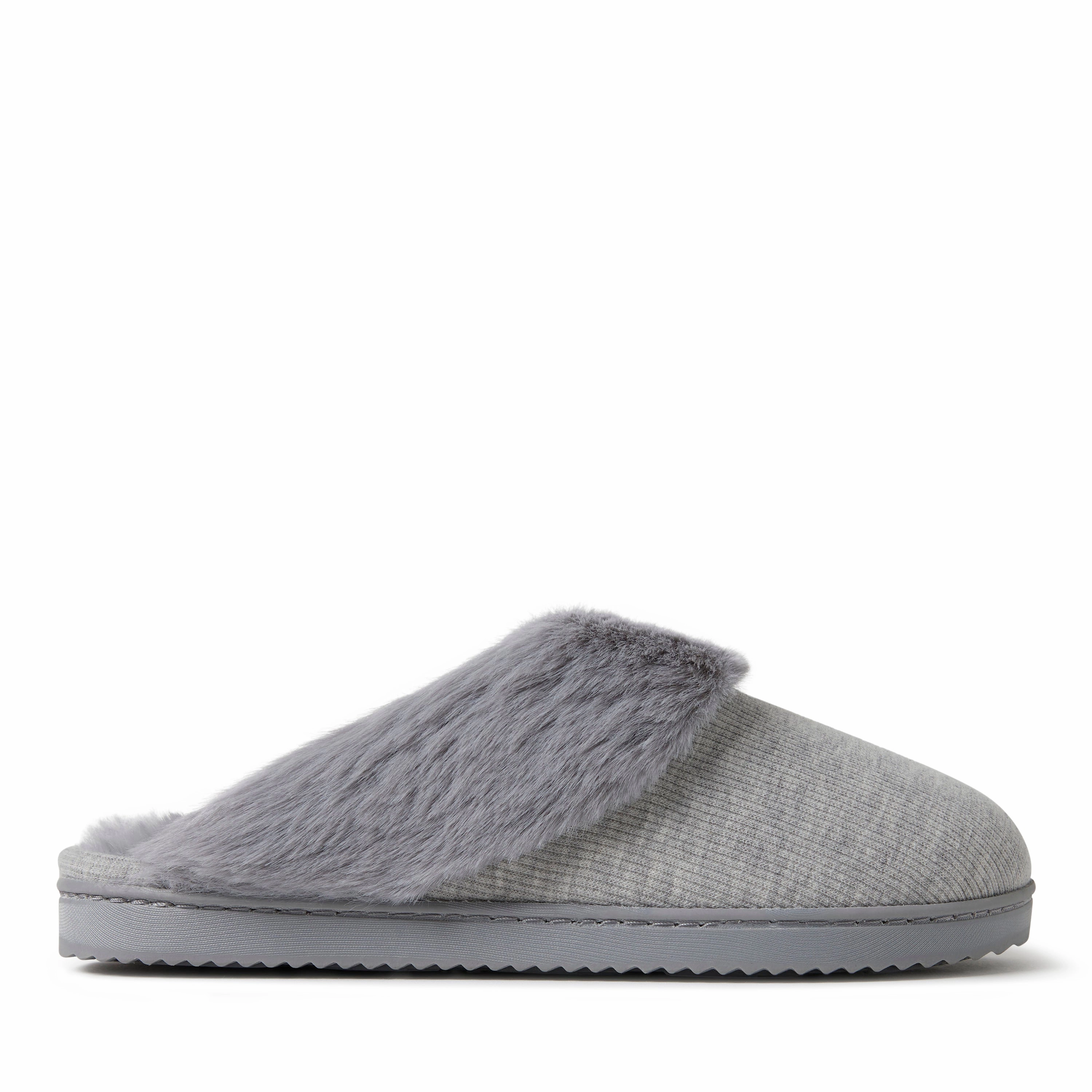 Dearfoams Womens Dahlia Rib Knit Scuff