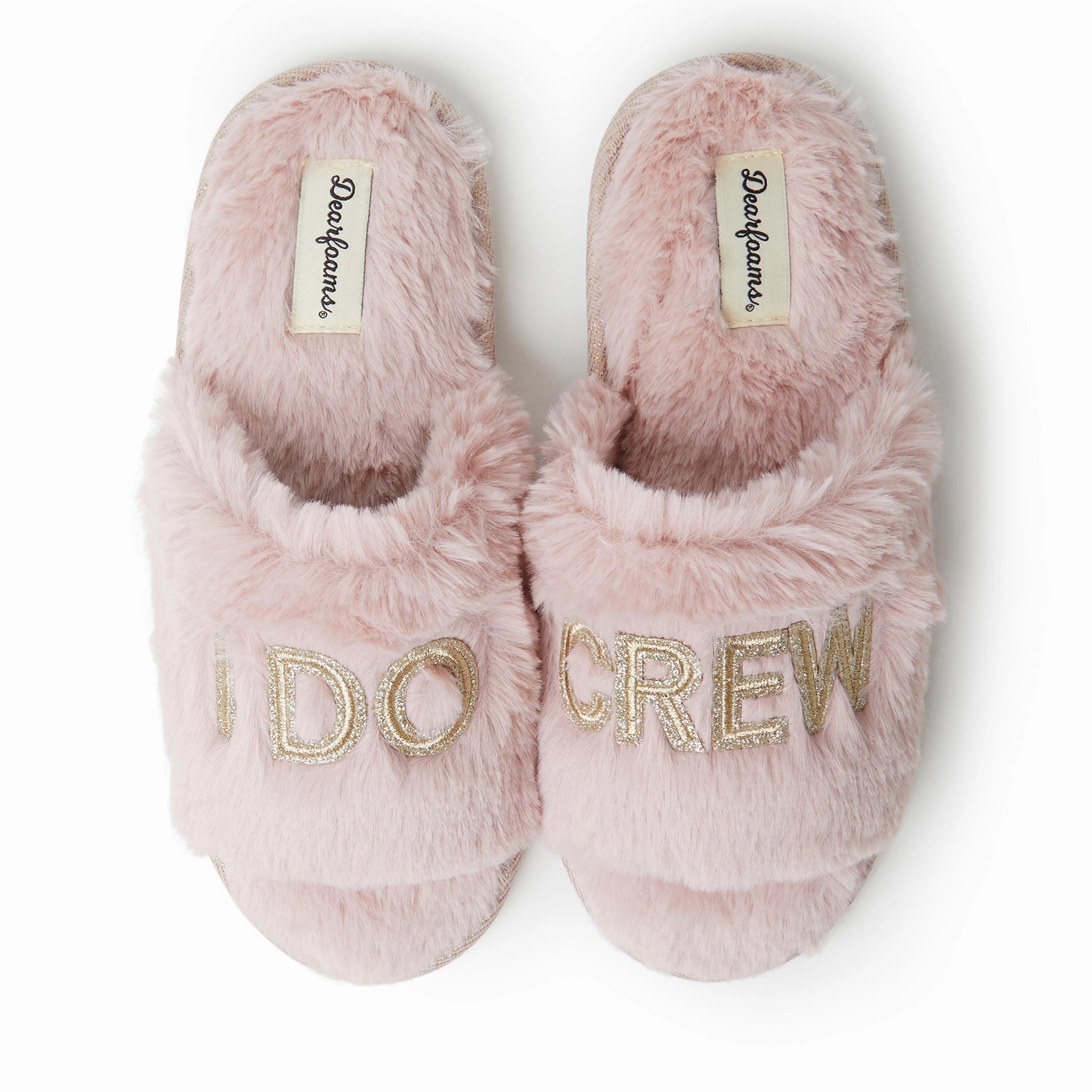 Dearfoams Womens Lane Bridal Slide Slippers