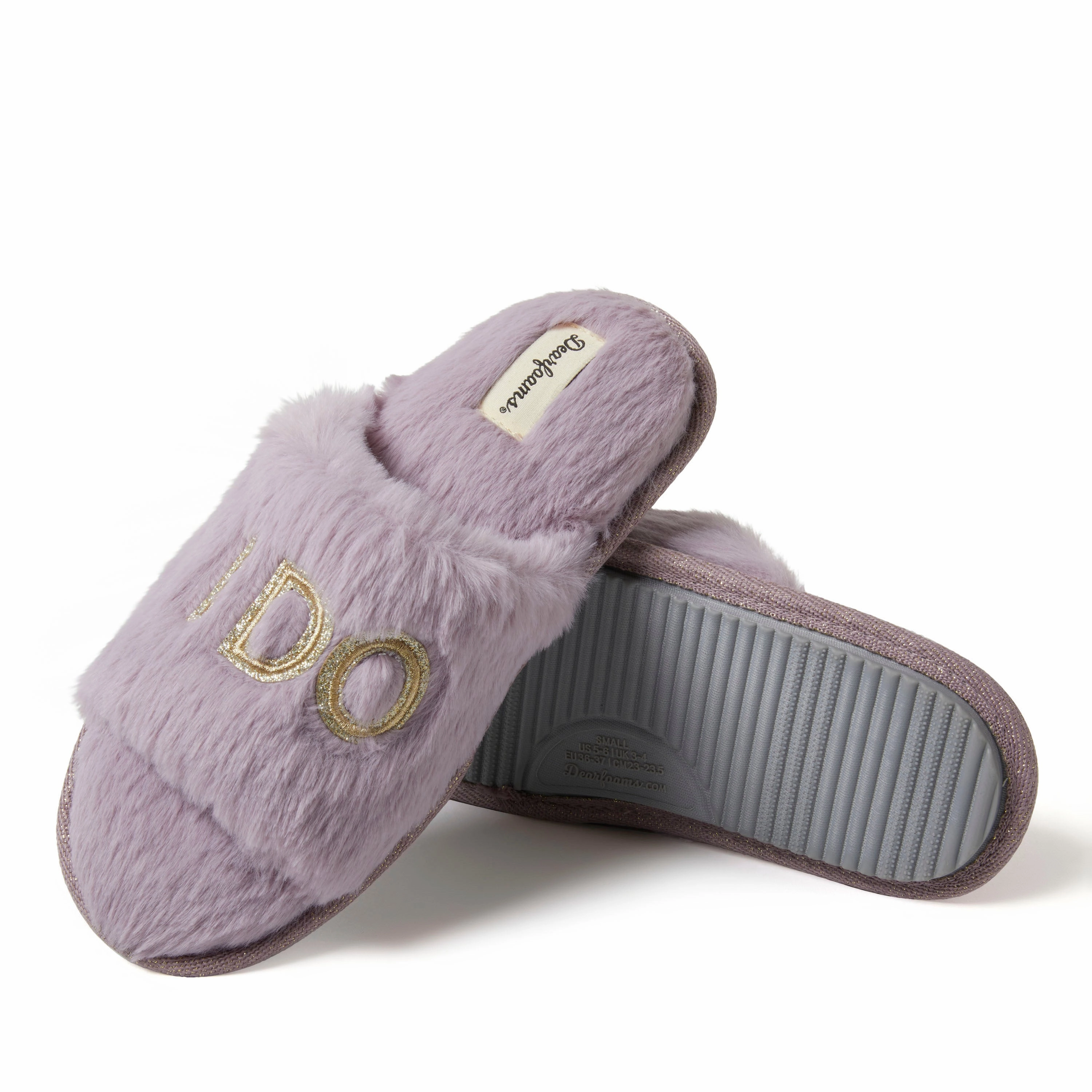 Dearfoams Womens Lane Bridal Slide Slippers