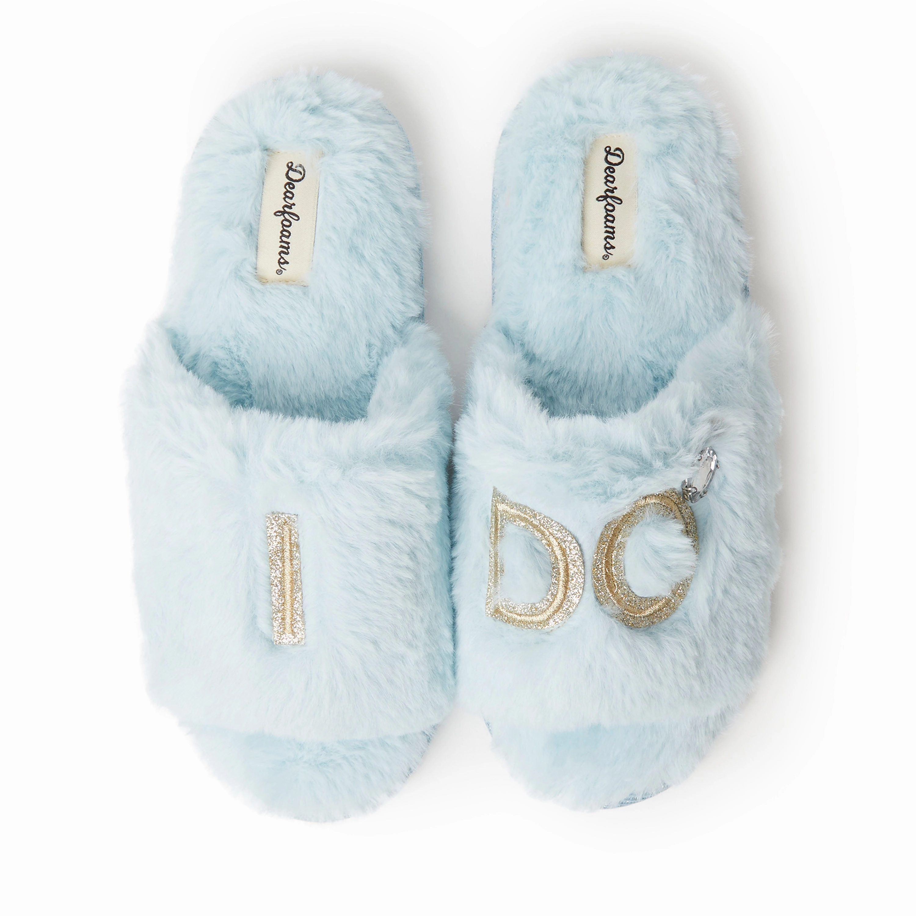 Dearfoams Womens Lane Bridal Slide Slippers