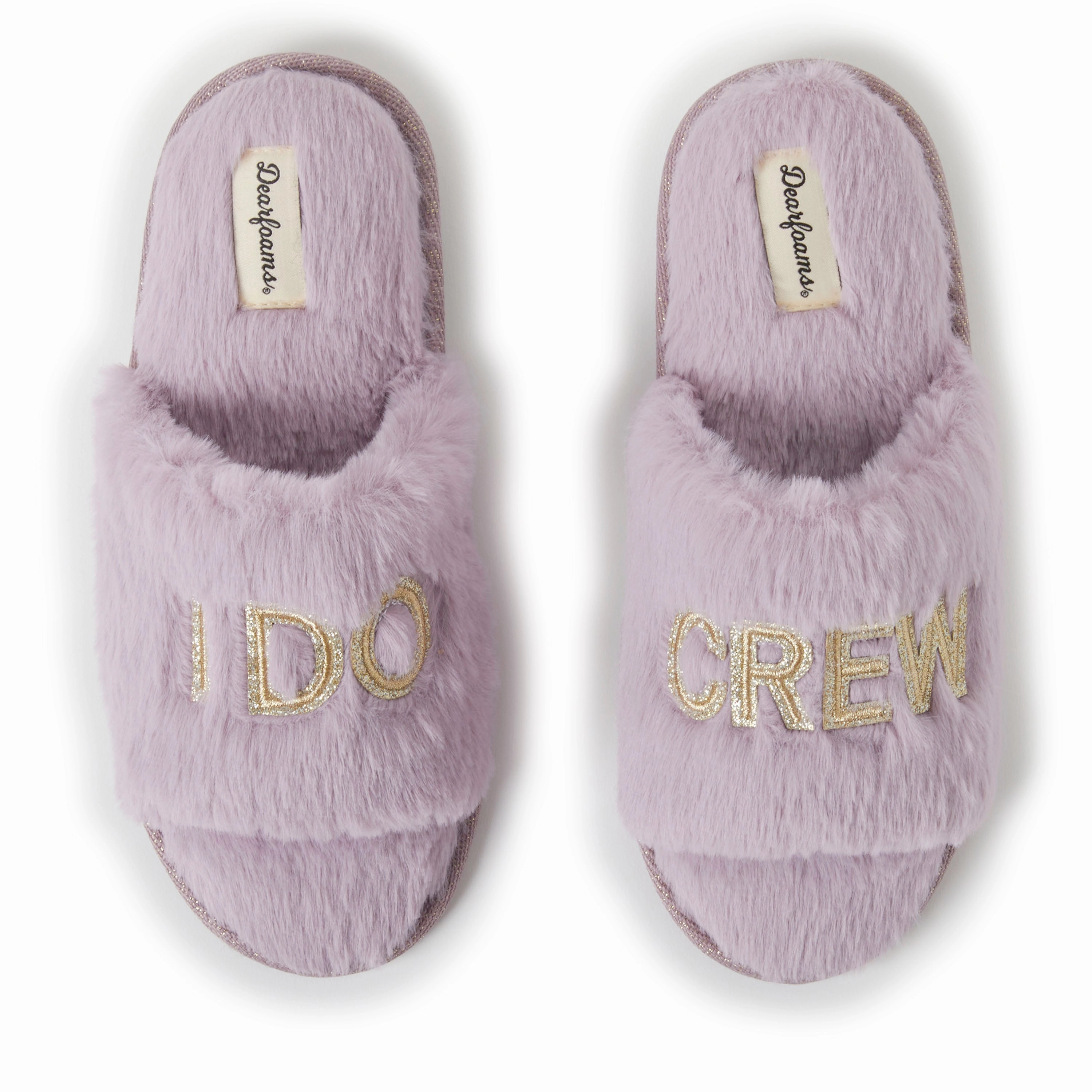 Dearfoams Womens Lane Bridal Slide Slippers Cozy Womens Slippers discount