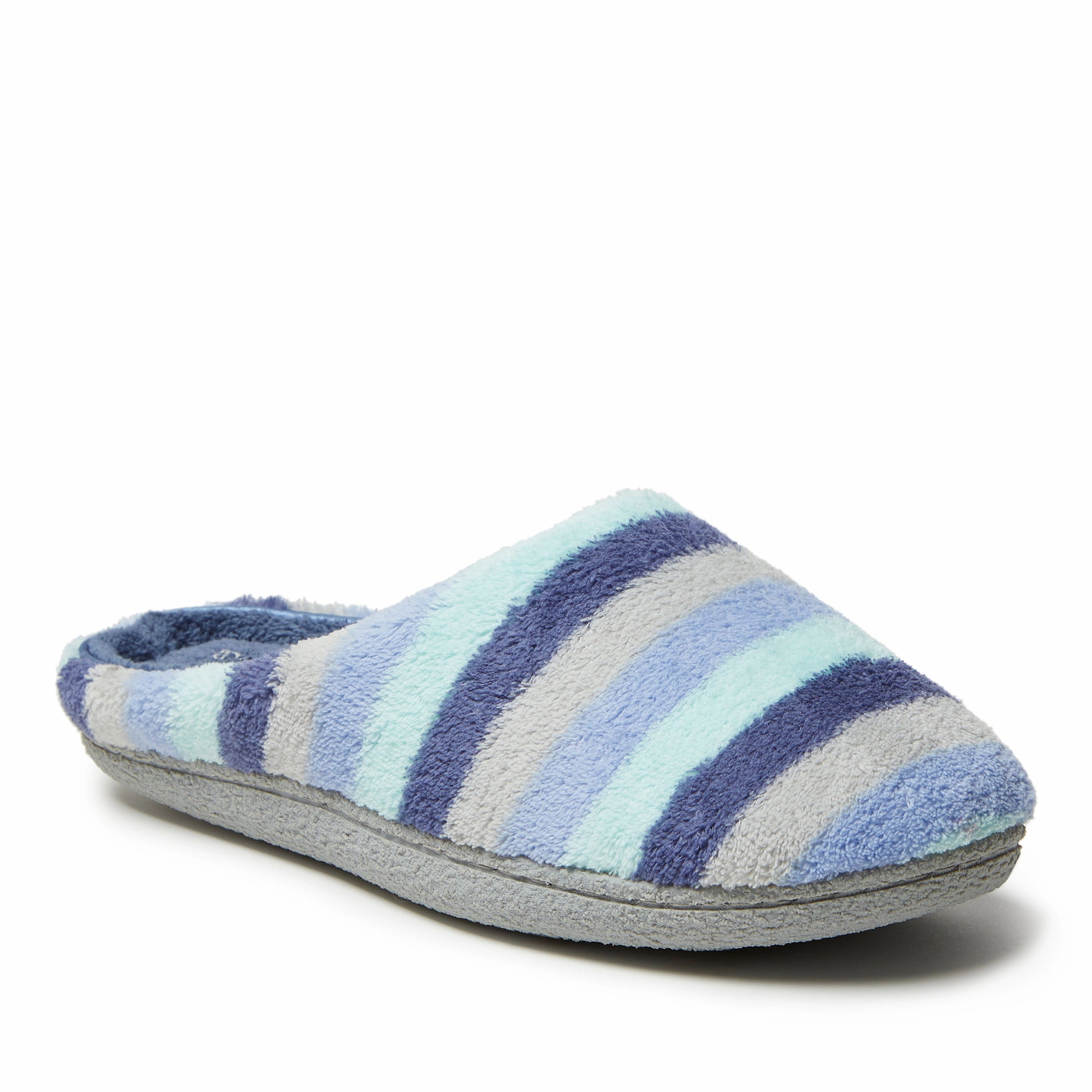 Dearfoams Womens Leslie Quilted Microfiber Terry Memory Foam Clog Slipper