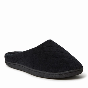 Dearfoams Womens Leslie Quilted Microfiber Terry Memory Foam Clog Slipper Cozy Womens Slippers discount