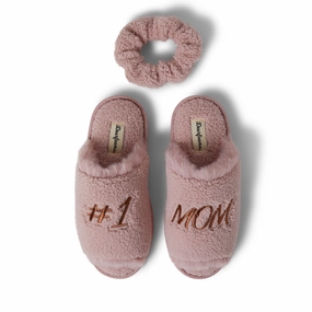 Dearfoams Womens Louise Slide with Extended Vamp and Scrunchie Cozy Womens Slippers discount