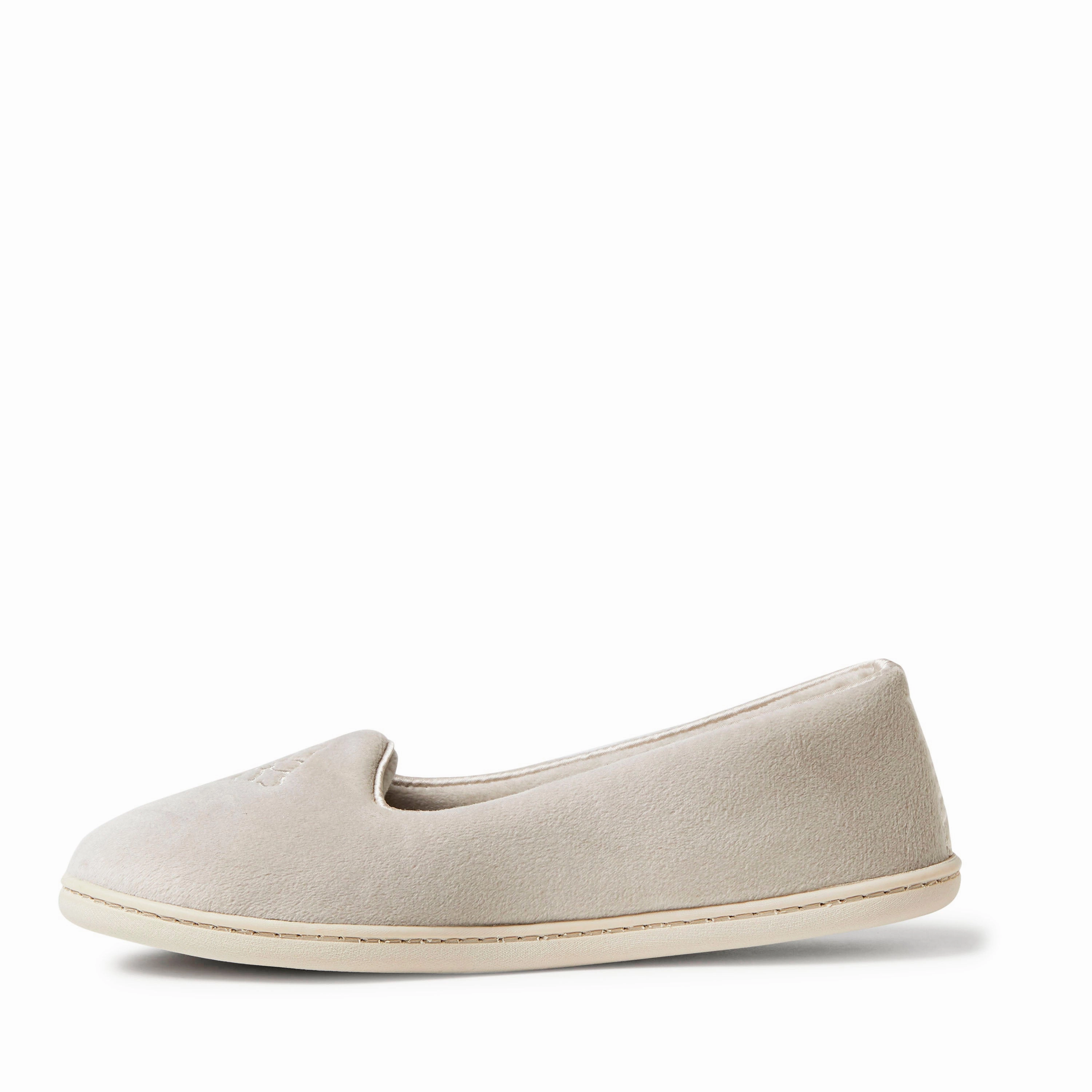 Dearfoams Womens Rebecca Microfiber Velour Closed Back Slipper