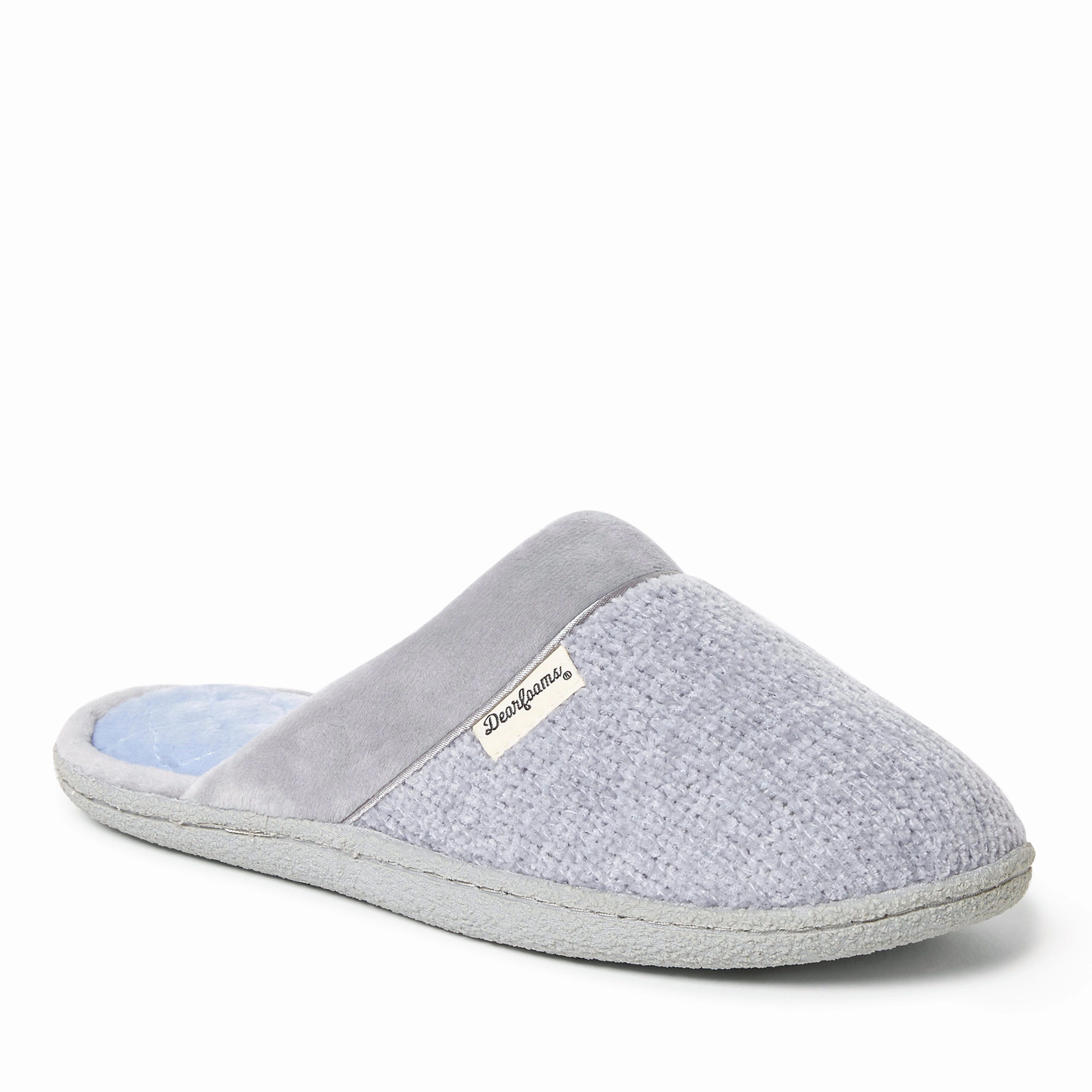 Dearfoams Womens Samantha Chenille Scuff with Quilted So
