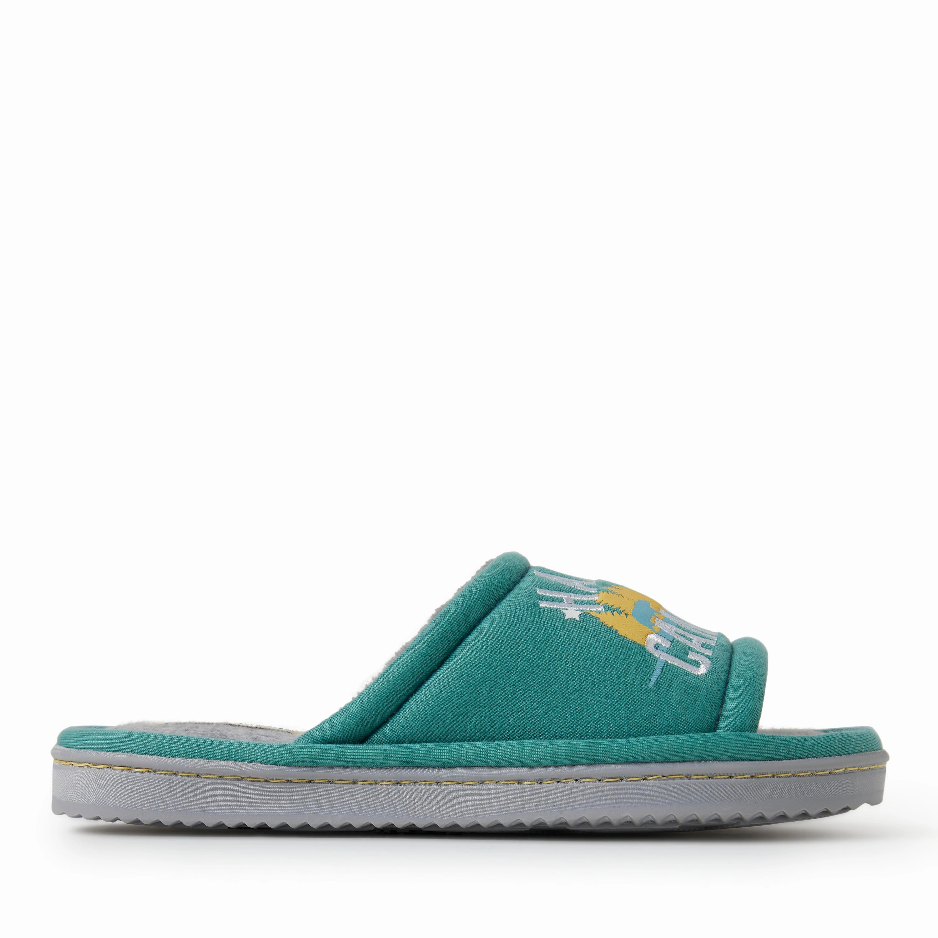 Dearfoams Womens Womens Lennox Sweatshirt Camp Slide Slipper