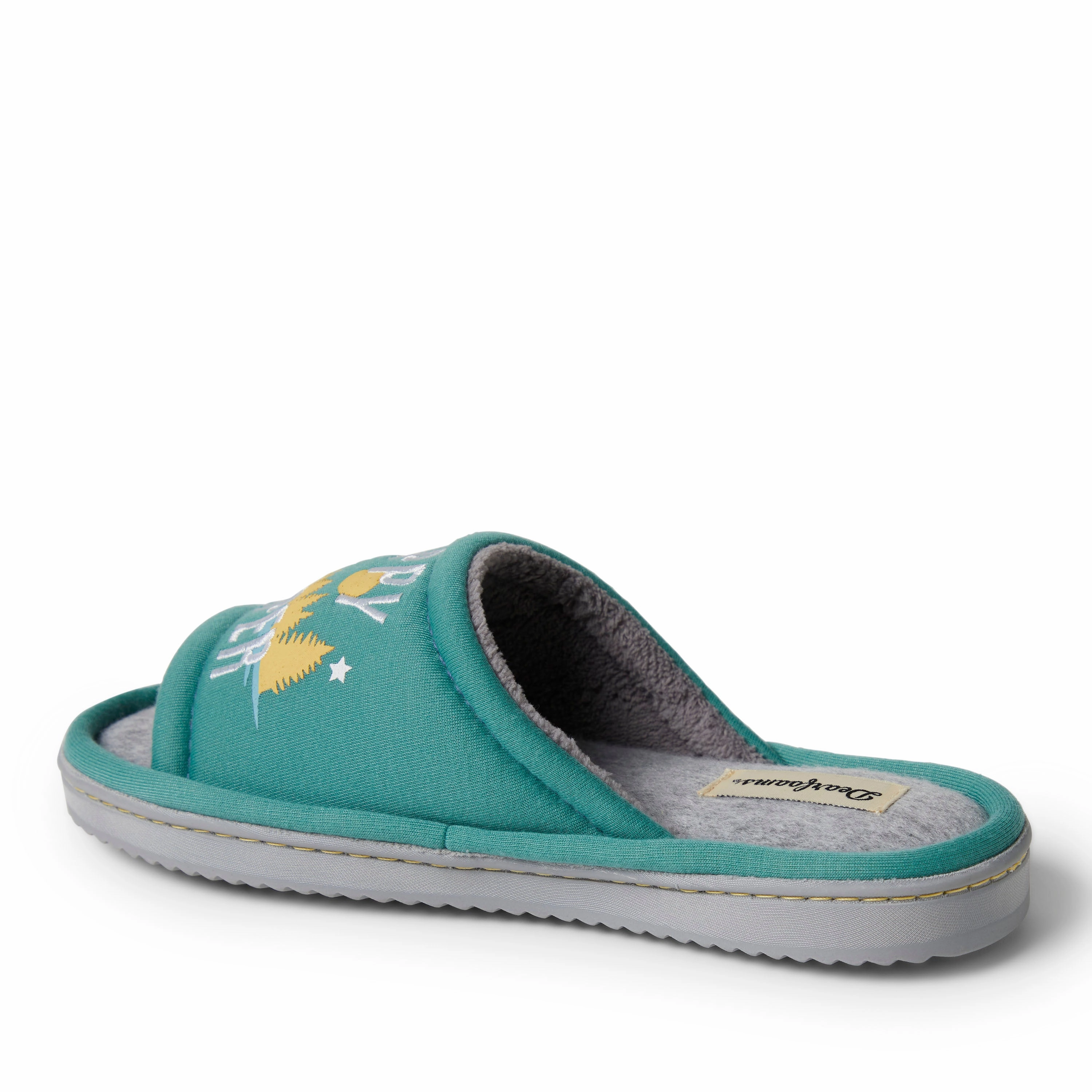Dearfoams Womens Womens Lennox Sweatshirt Camp Slide Slipper