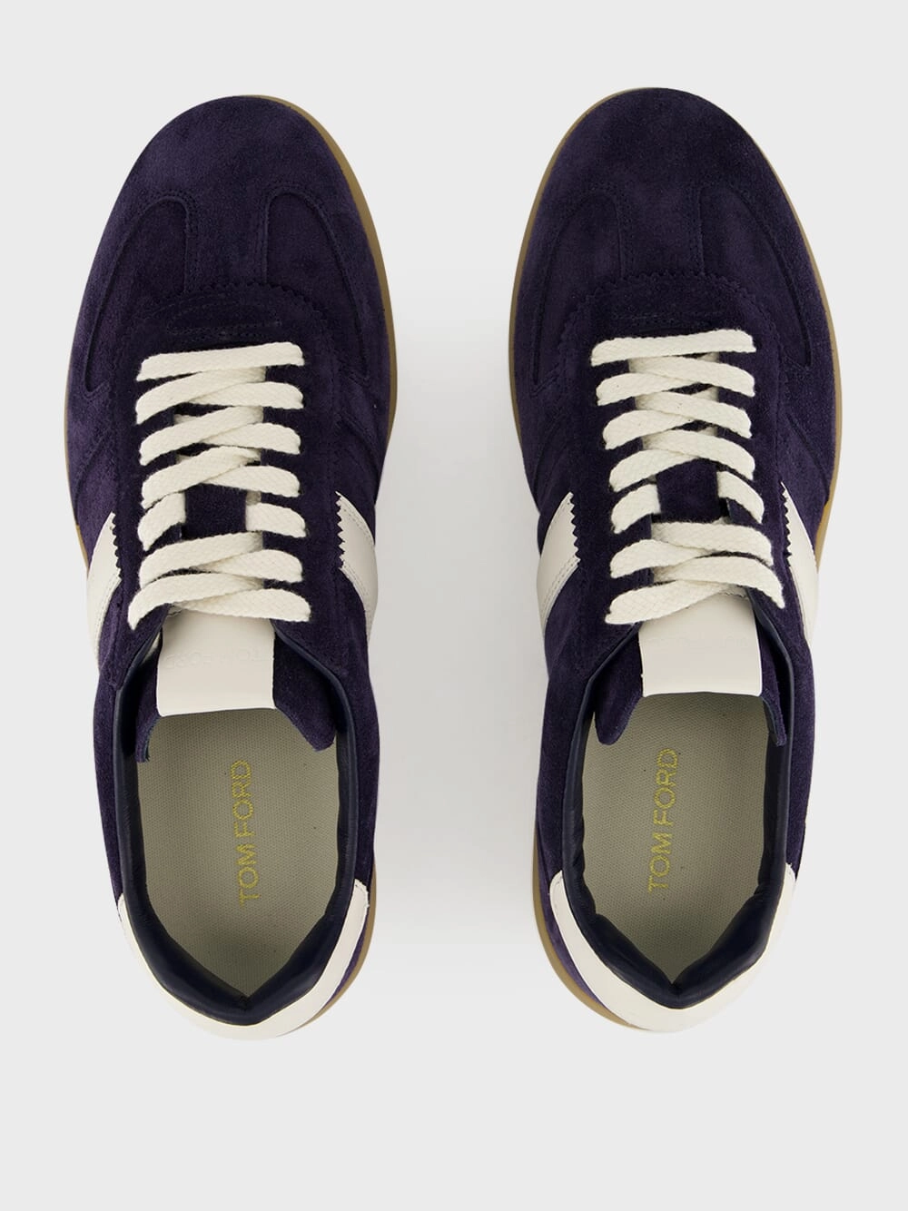 Deep Navy Suede Low-Top Sneakers