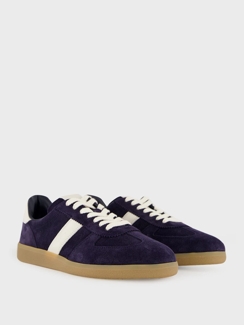 Deep Navy Suede Low-Top Sneakers