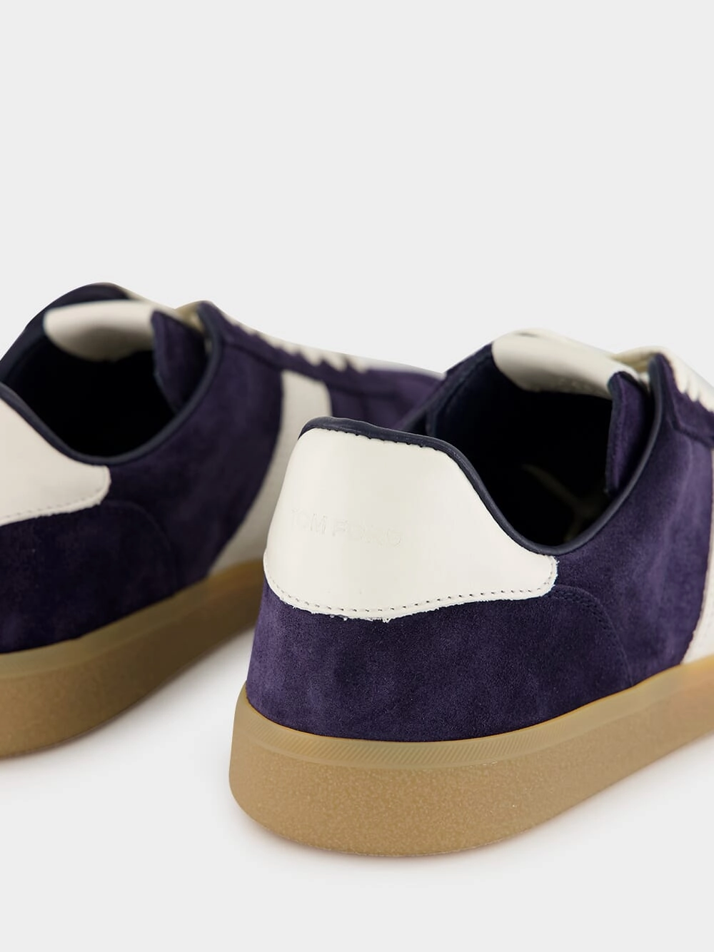 Deep Navy Suede Low-Top Sneakers