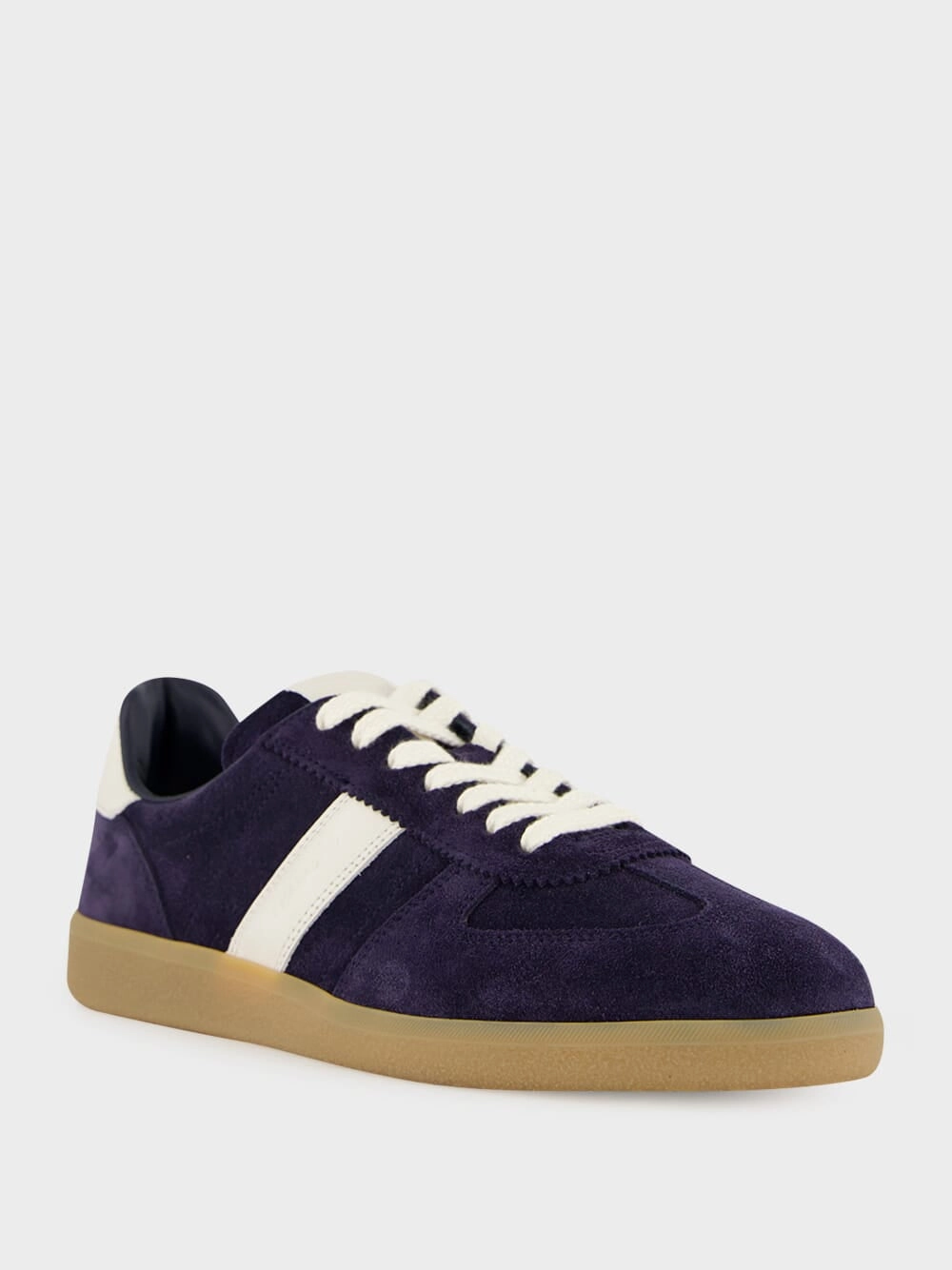 Deep Navy Suede Low-Top Sneakers