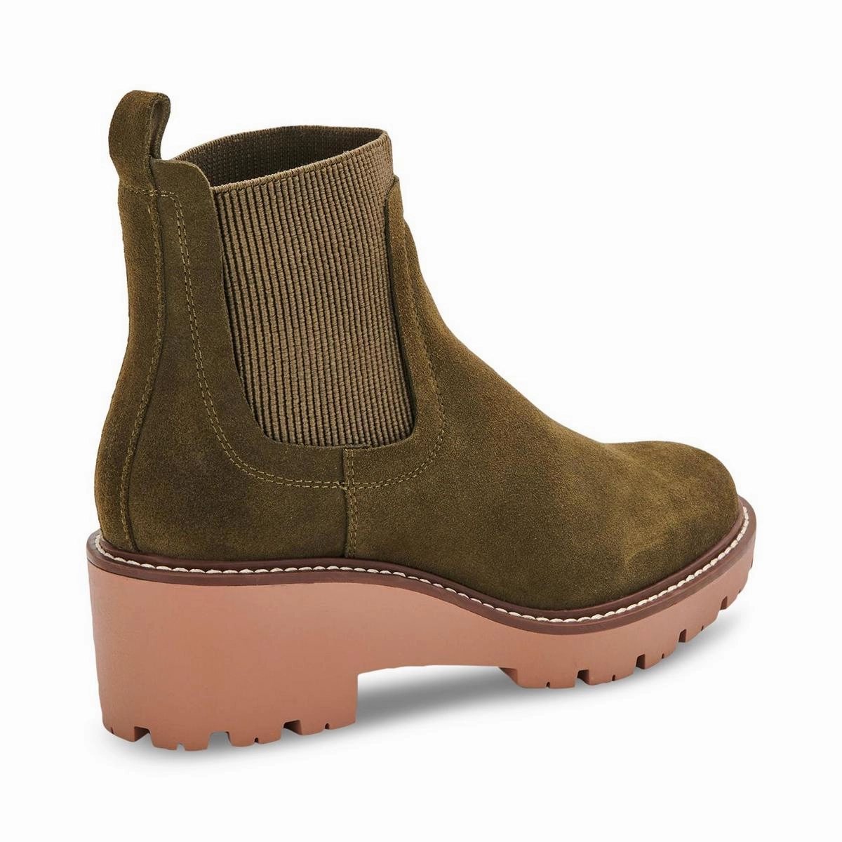Demi  Womens Leather Lug Sole Chelsea Boots