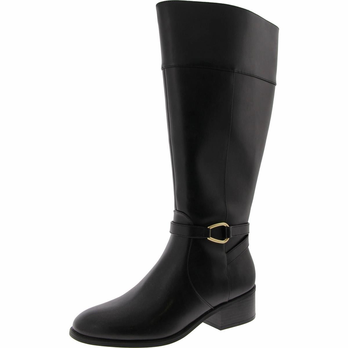 Dennie 3 Womens Faux Leather Wide Calf Knee-High Boots