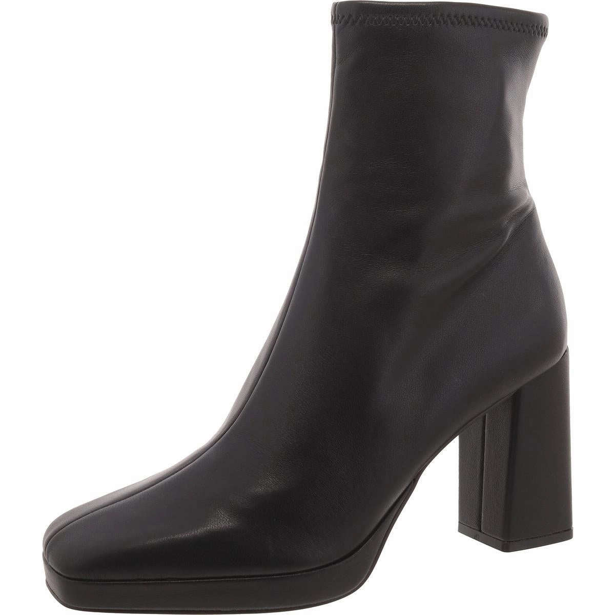 Desiree Womens Faux Leather Plaform Ankle Boots