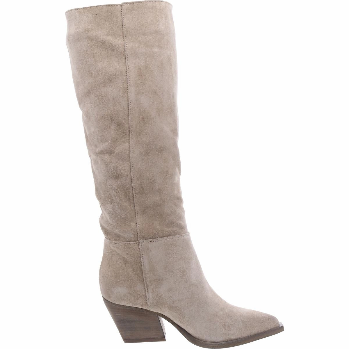 Devina Womens Suede Pull On Knee-High Boots