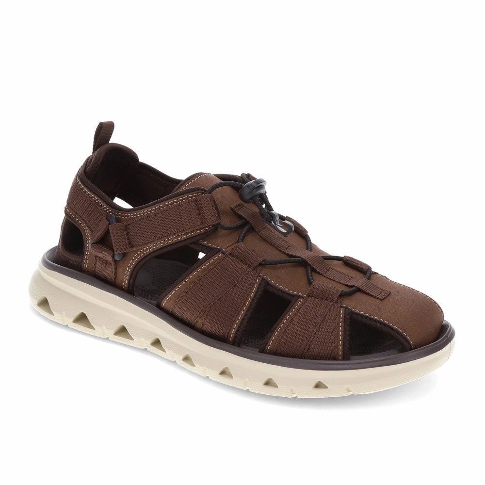 Dockers Mens Lionel Synthetic Leather Casual Slip On Sandal Shoe Discount Mens Beach Sandals