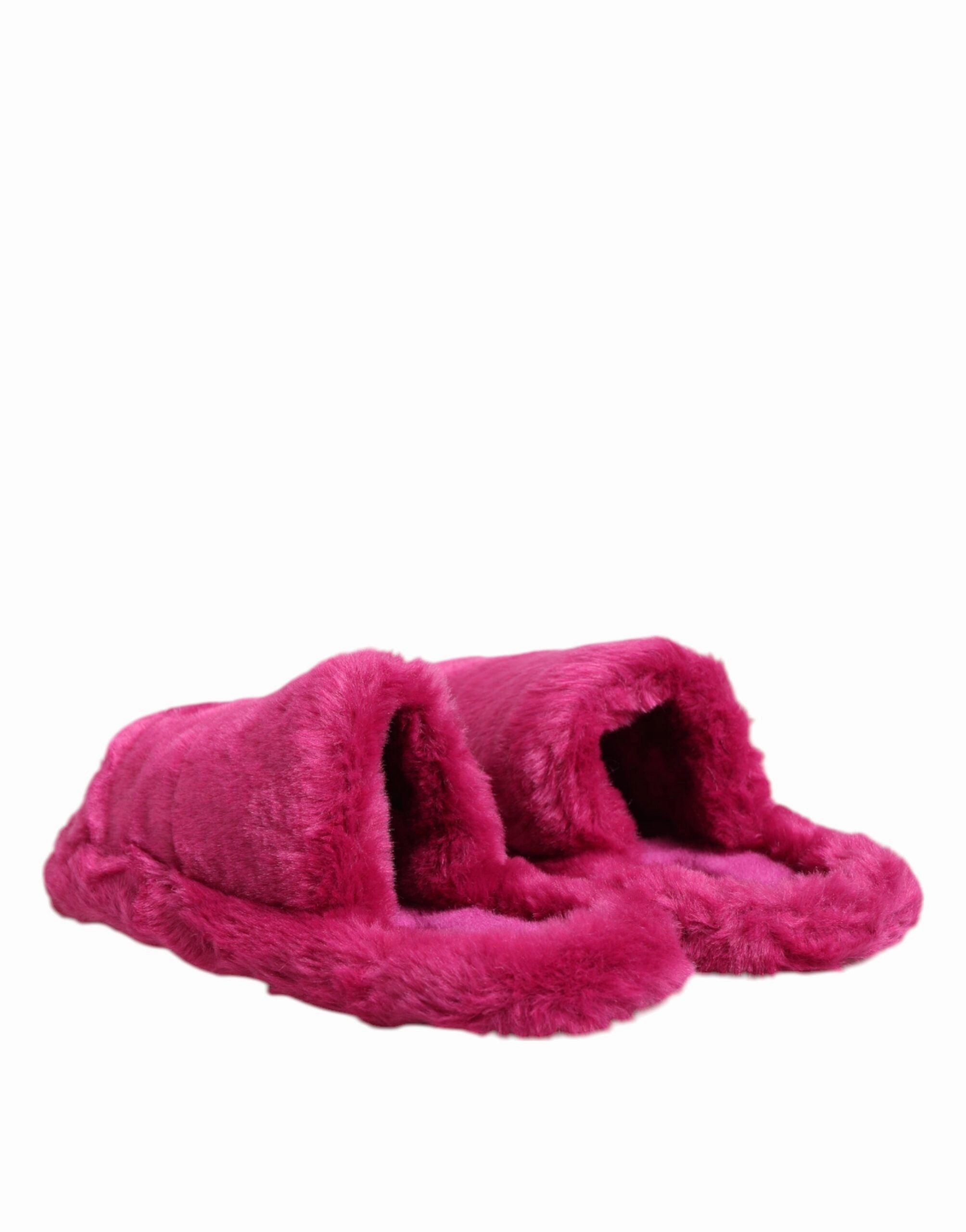 Dolce & Gabbana Acrylic Faux Fur Mens Flats Sandals Men's Shoes