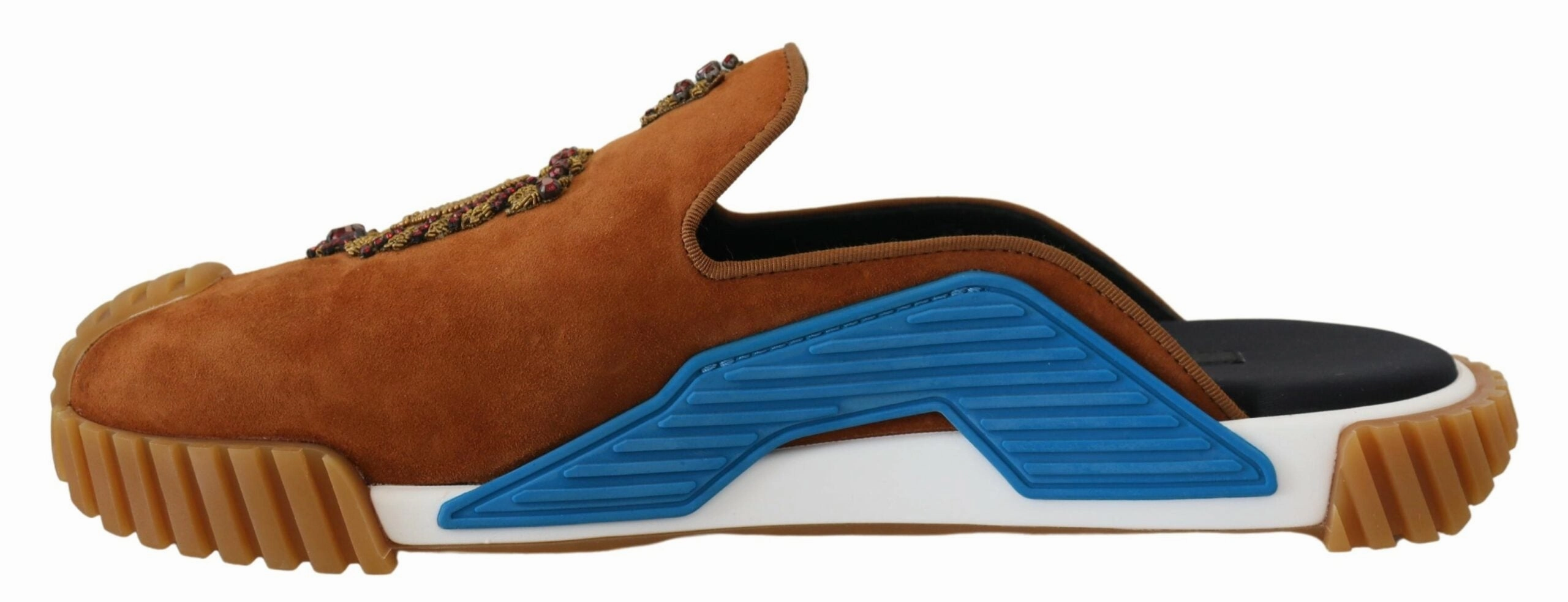 Dolce & Gabbana Beaded Elegance Suede Slides in Men's