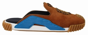 Dolce & Gabbana Beaded Elegance Suede Slides in Men's Discount Mens Beach Sandals