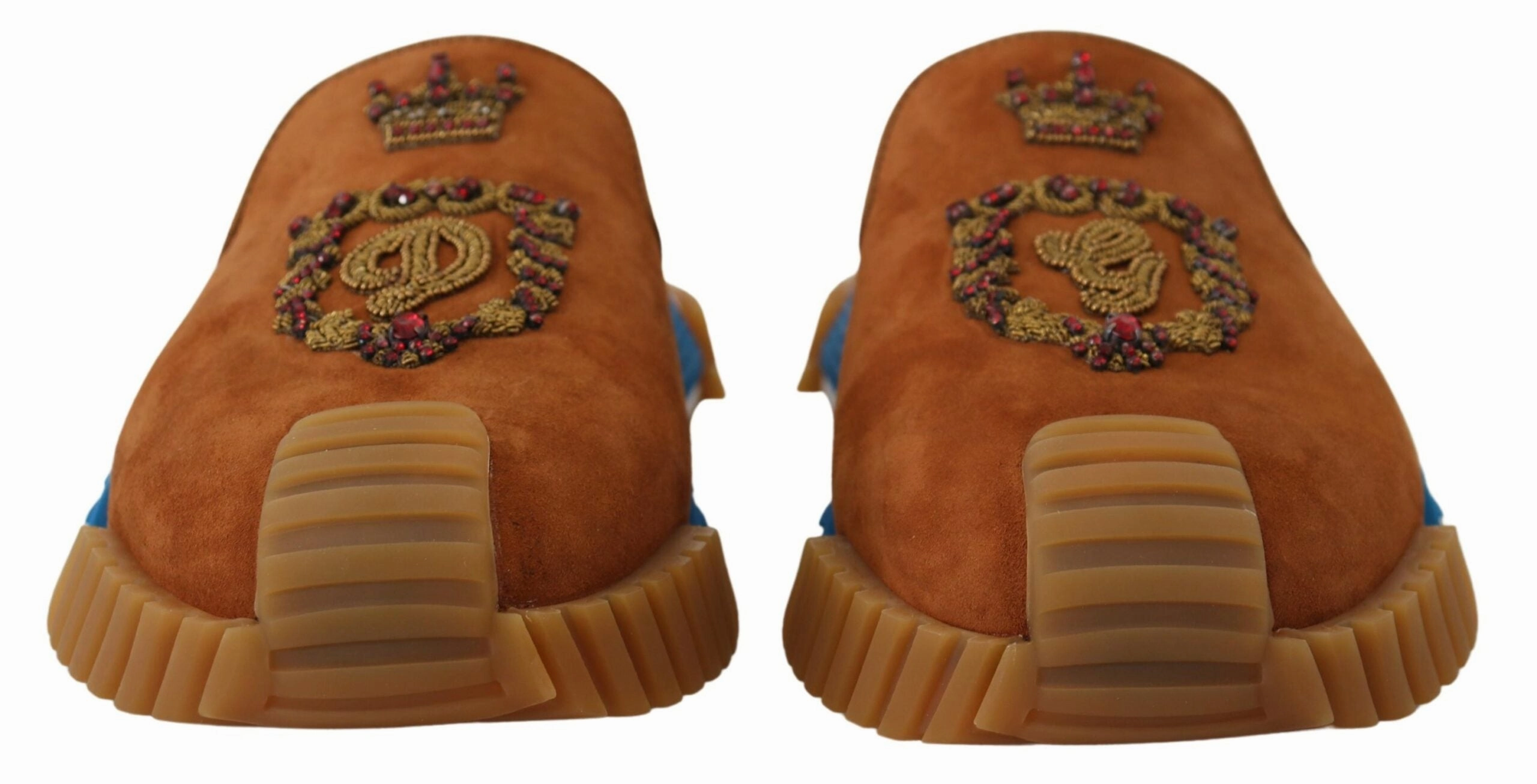 Dolce & Gabbana Beaded Elegance Suede Slides in Men's