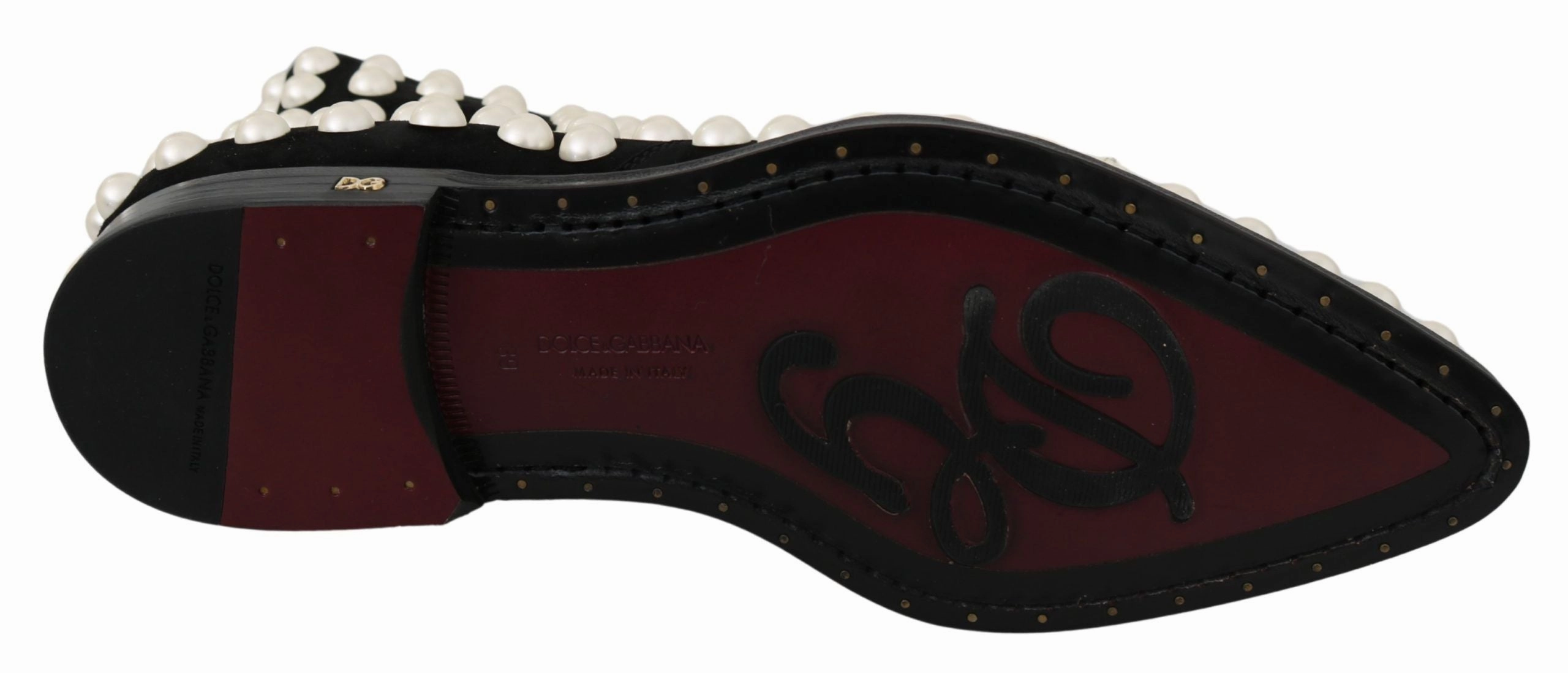 Dolce & Gabbana Chic Suede Ankle Boots with Women's Pearls