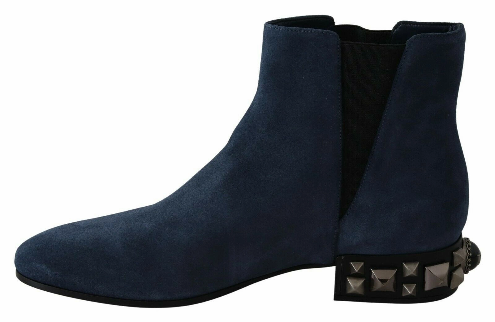 Dolce & Gabbana Chic Suede Mid-Calf Boots with Stud Women's Details